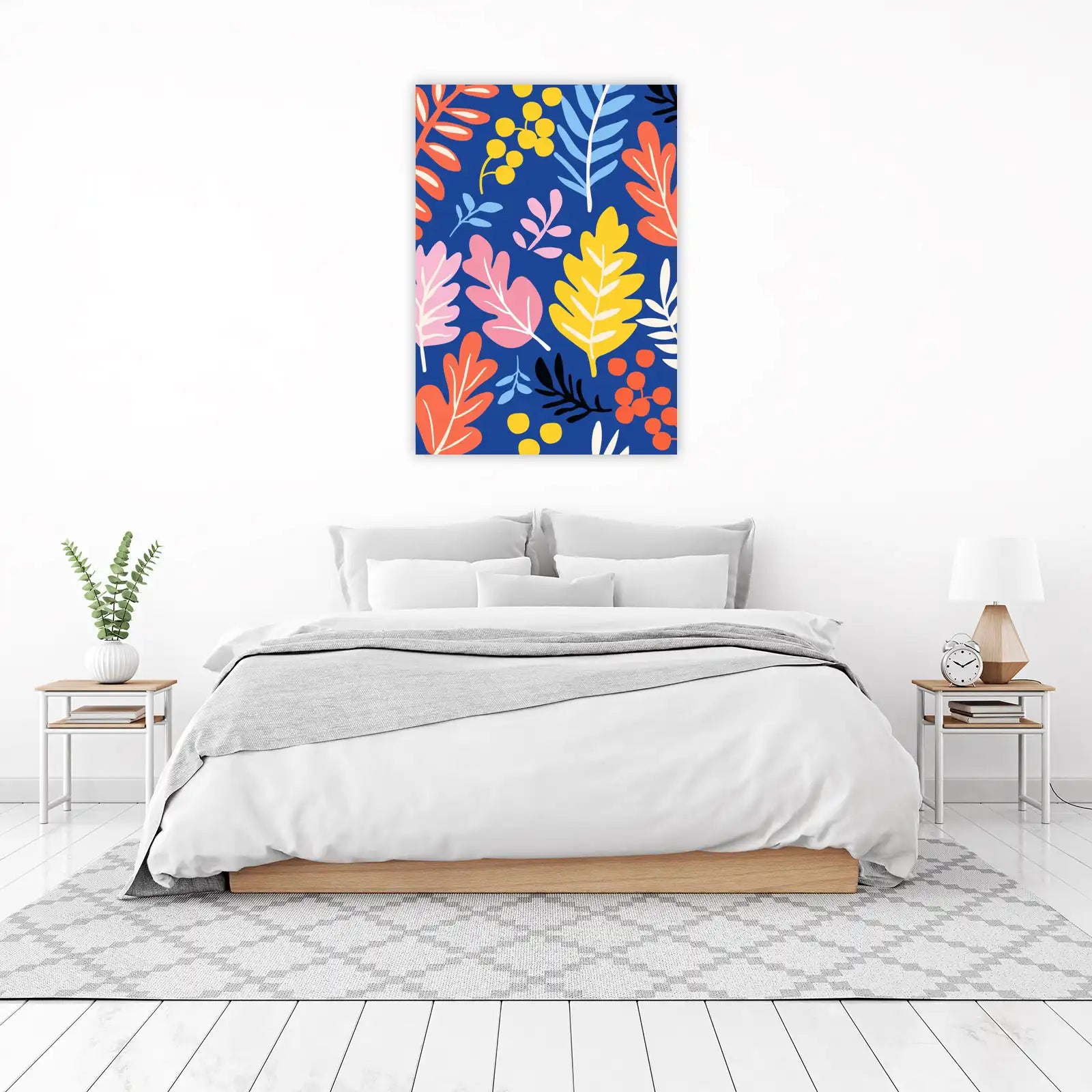 Vibrant Floral Abstract Botanical Wall Art