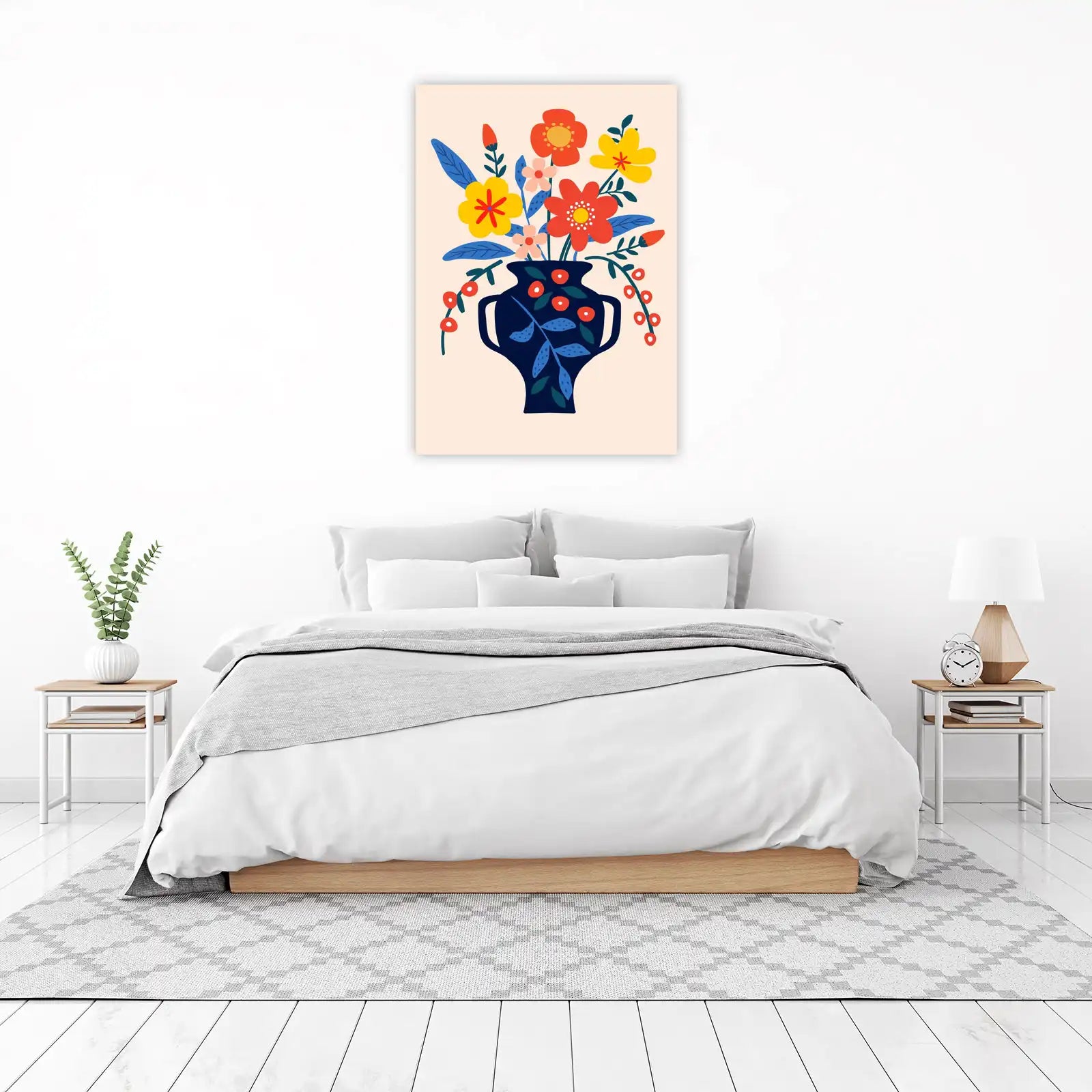 Vibrant Floral Bouquet Modern Wall Art Wall Art