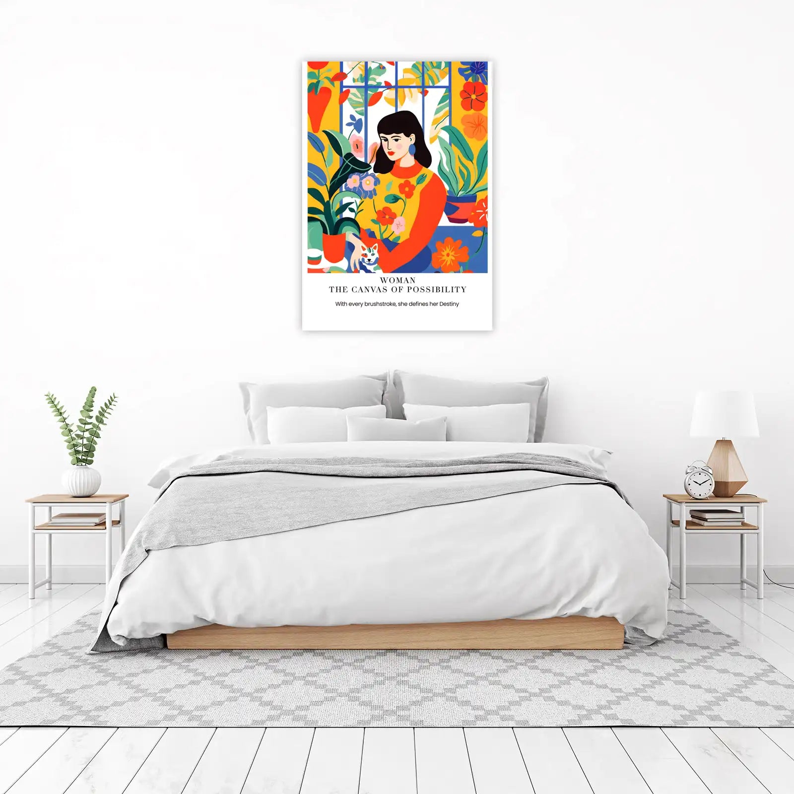 Vibrant Woman & Nature Wall Art