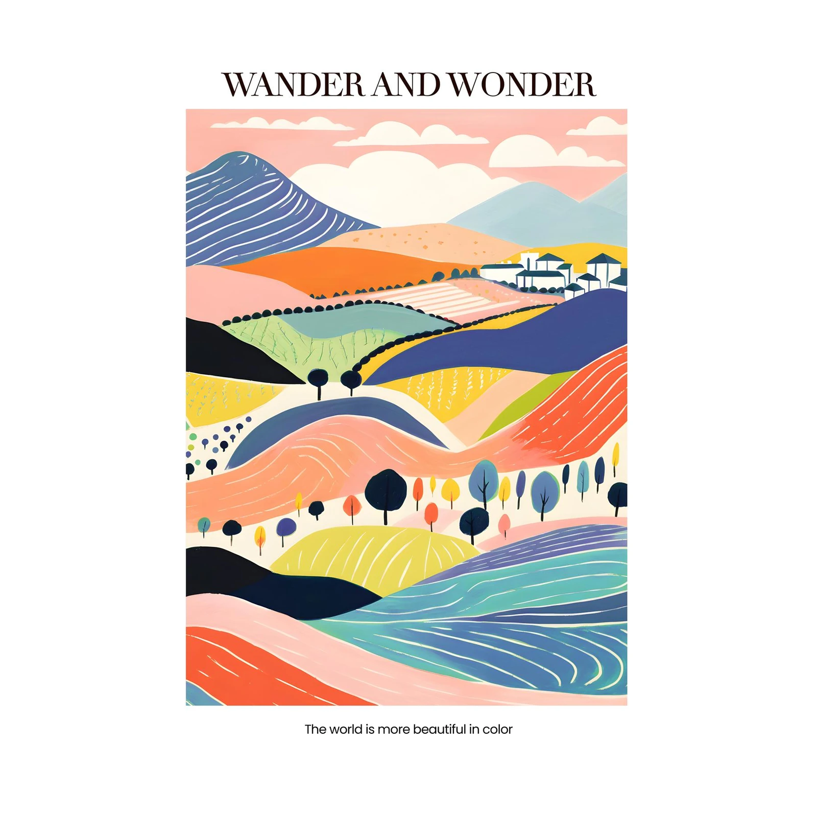Vibrant Landscape Modern Art Wall Art