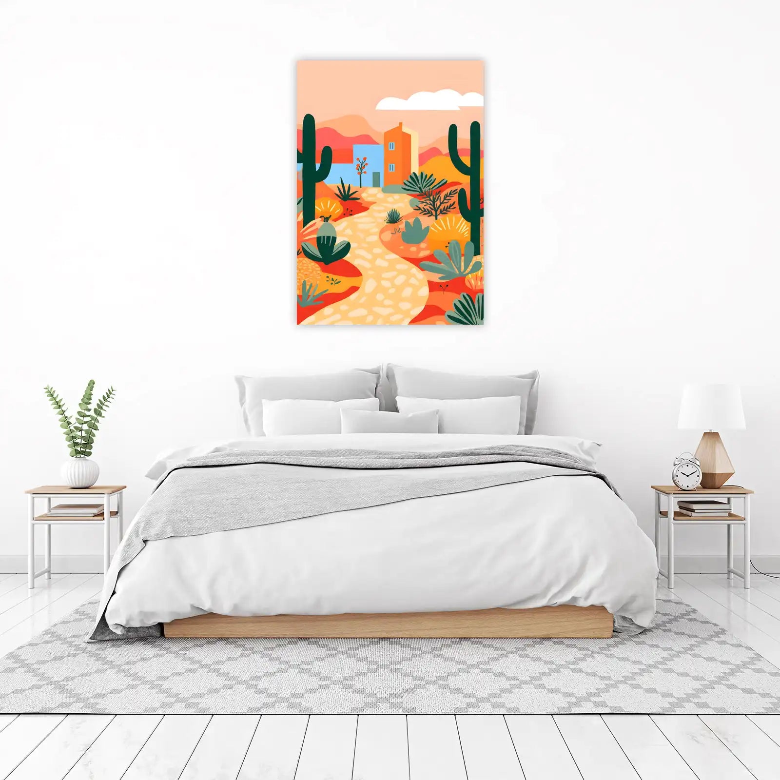 Desert Oasis Mid-Century Modern Wall Art