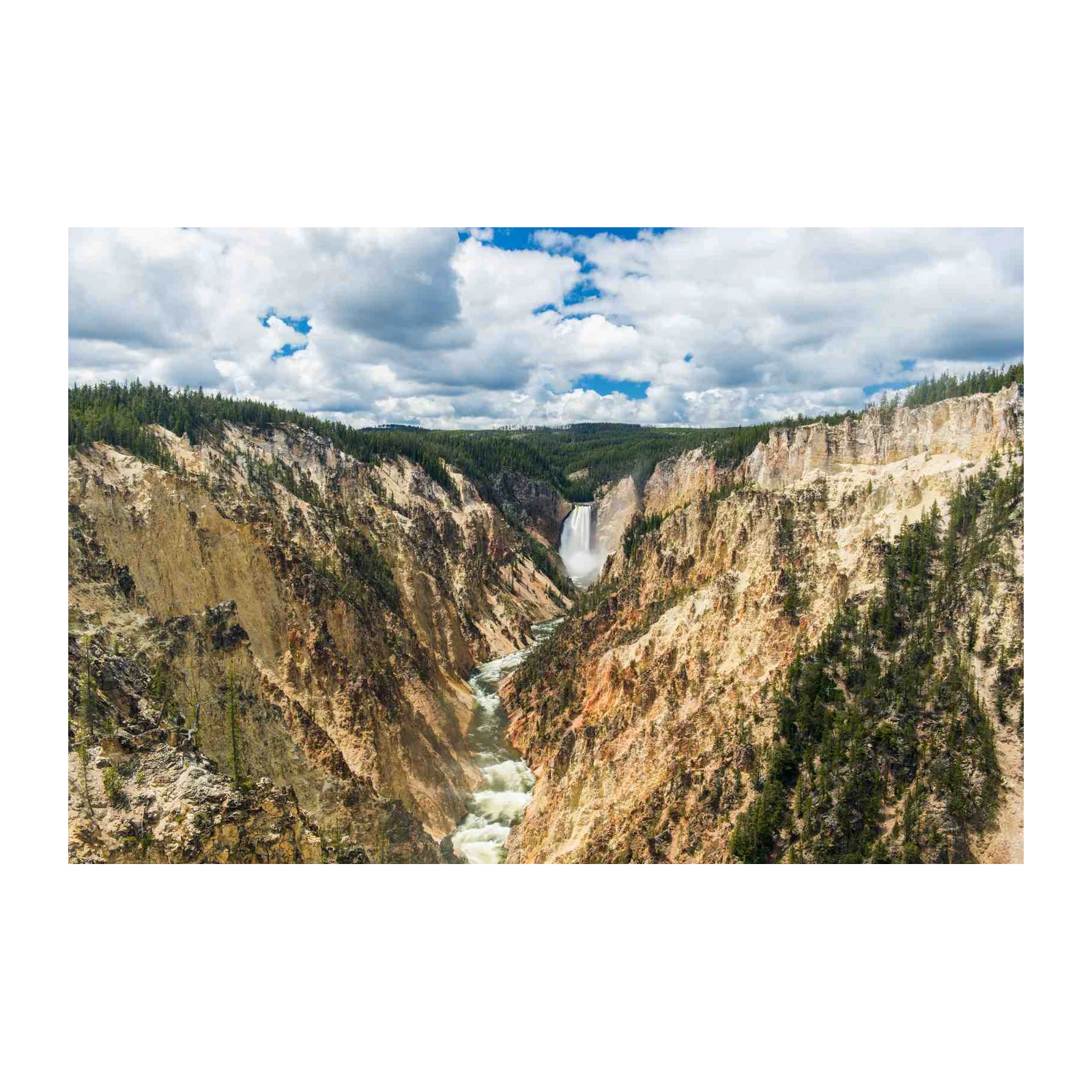 Majestic Waterfall Canyon Landscape Wall Art
