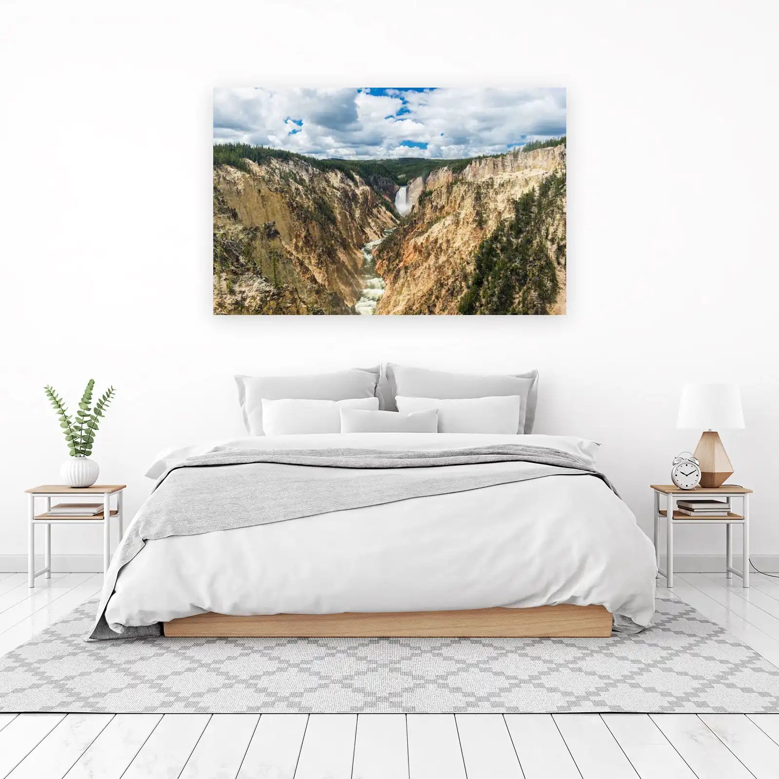 Majestic Waterfall Canyon Landscape Wall Art