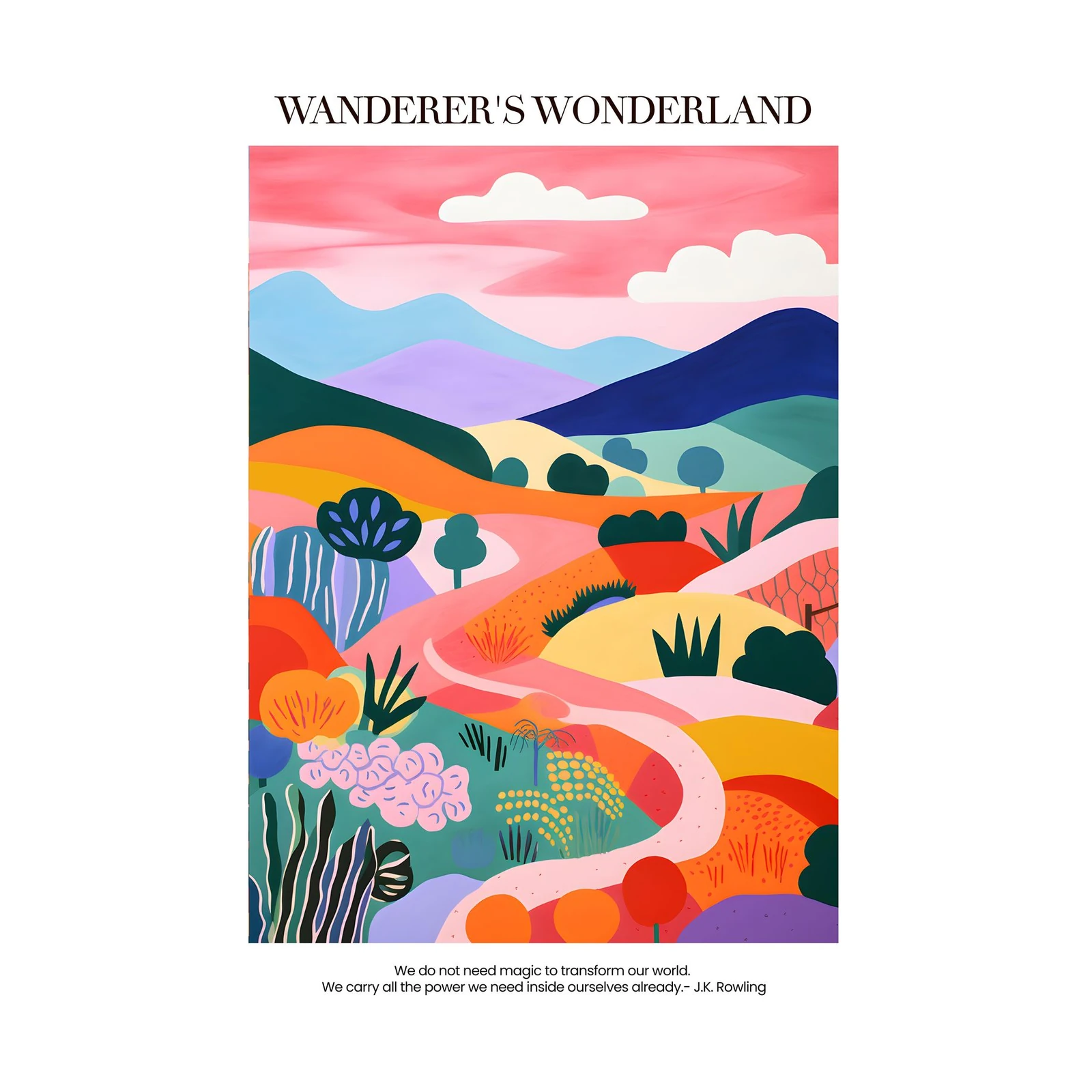 Vibrant Abstract Landscape Wall Art