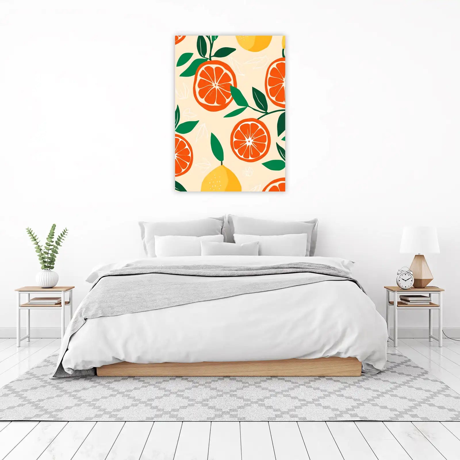 Vibrant Citrus Slice Orange & Lemon Wall Art