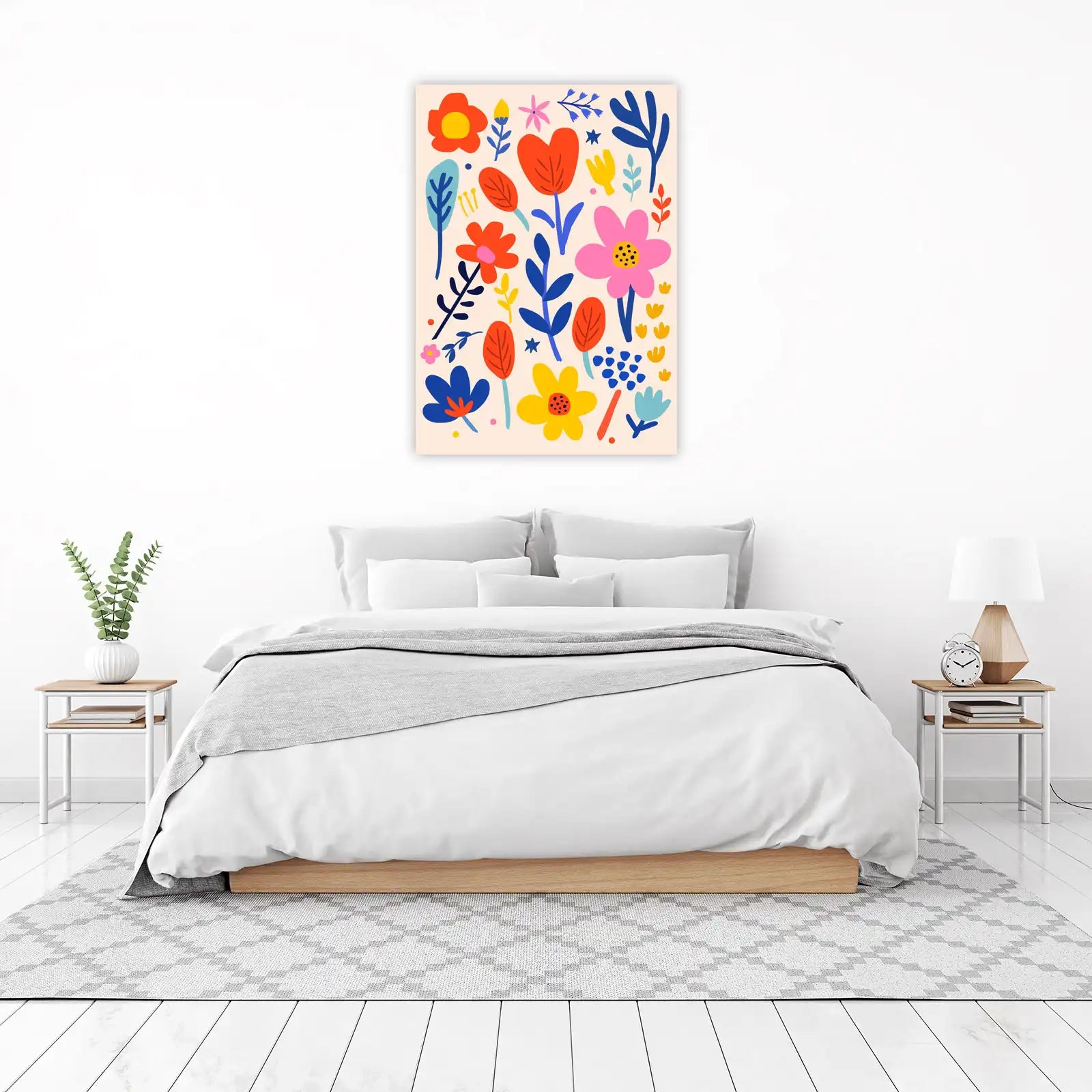 Vibrant Floral Whimsy Wall Art