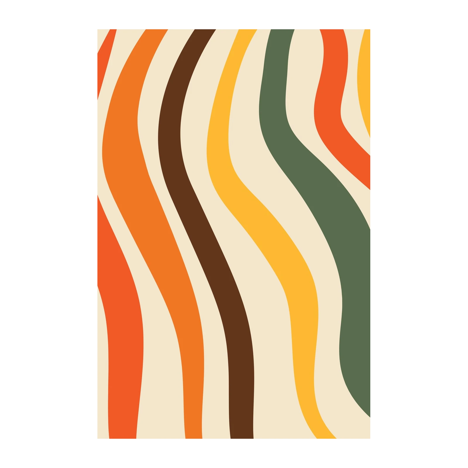Retro Waves Abstract Wall Art