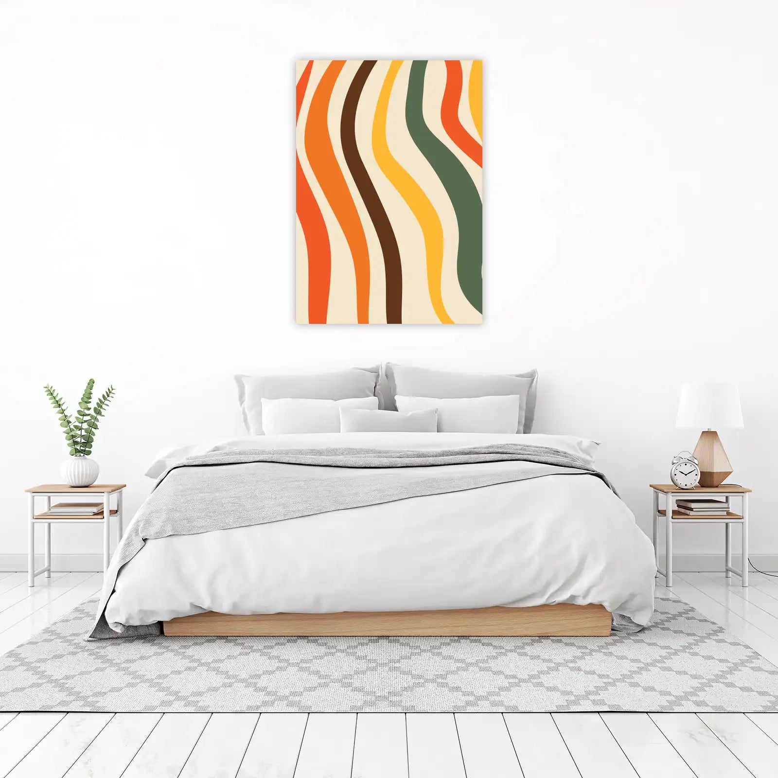 Retro Waves Abstract Wall Art