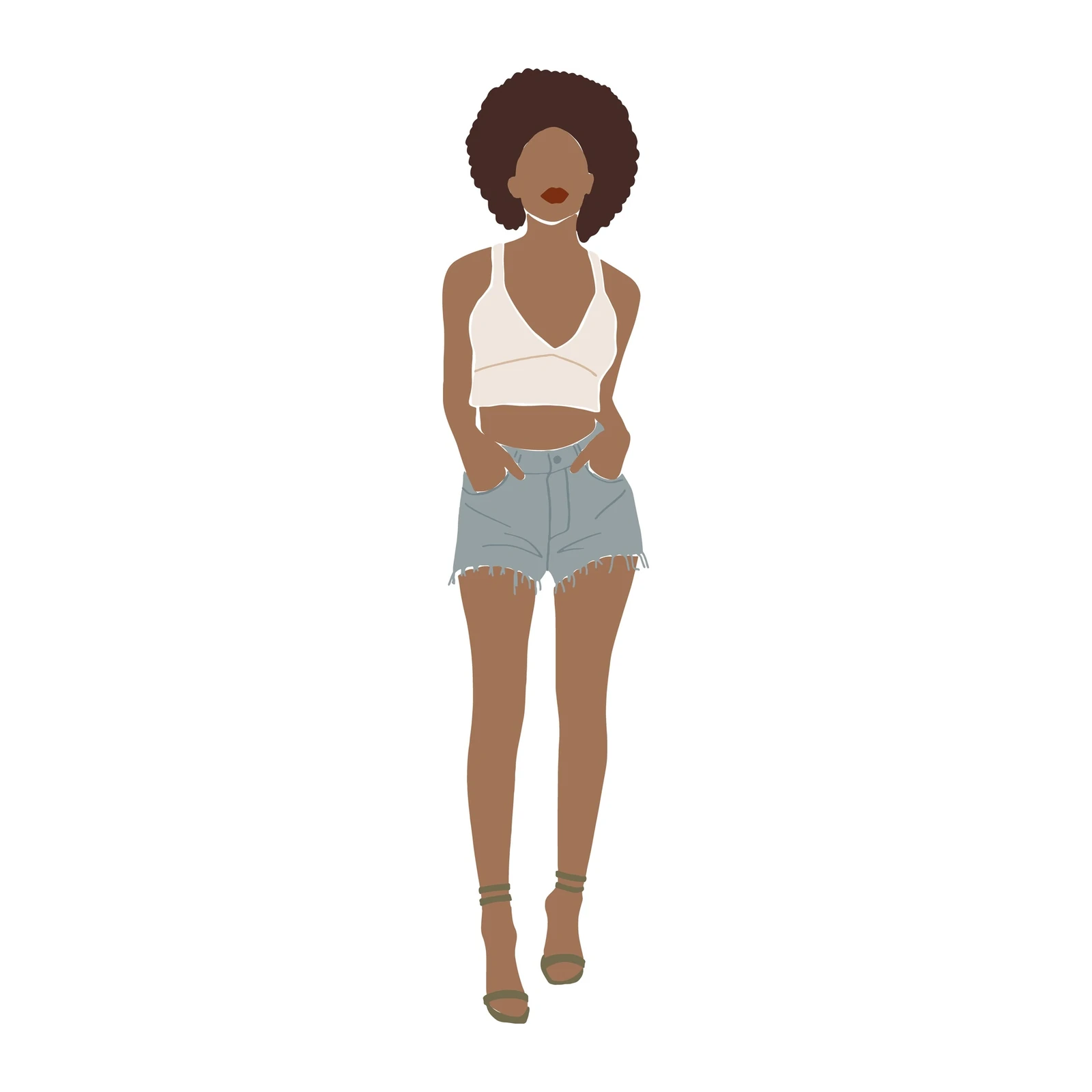 Stylish Woman Boho Chic Wall Art