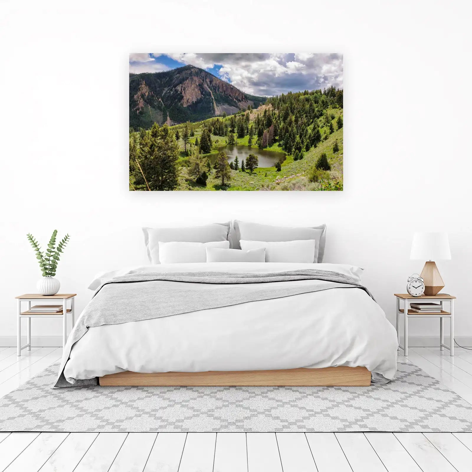 Serene Mountain Lake Landscape Wall Art