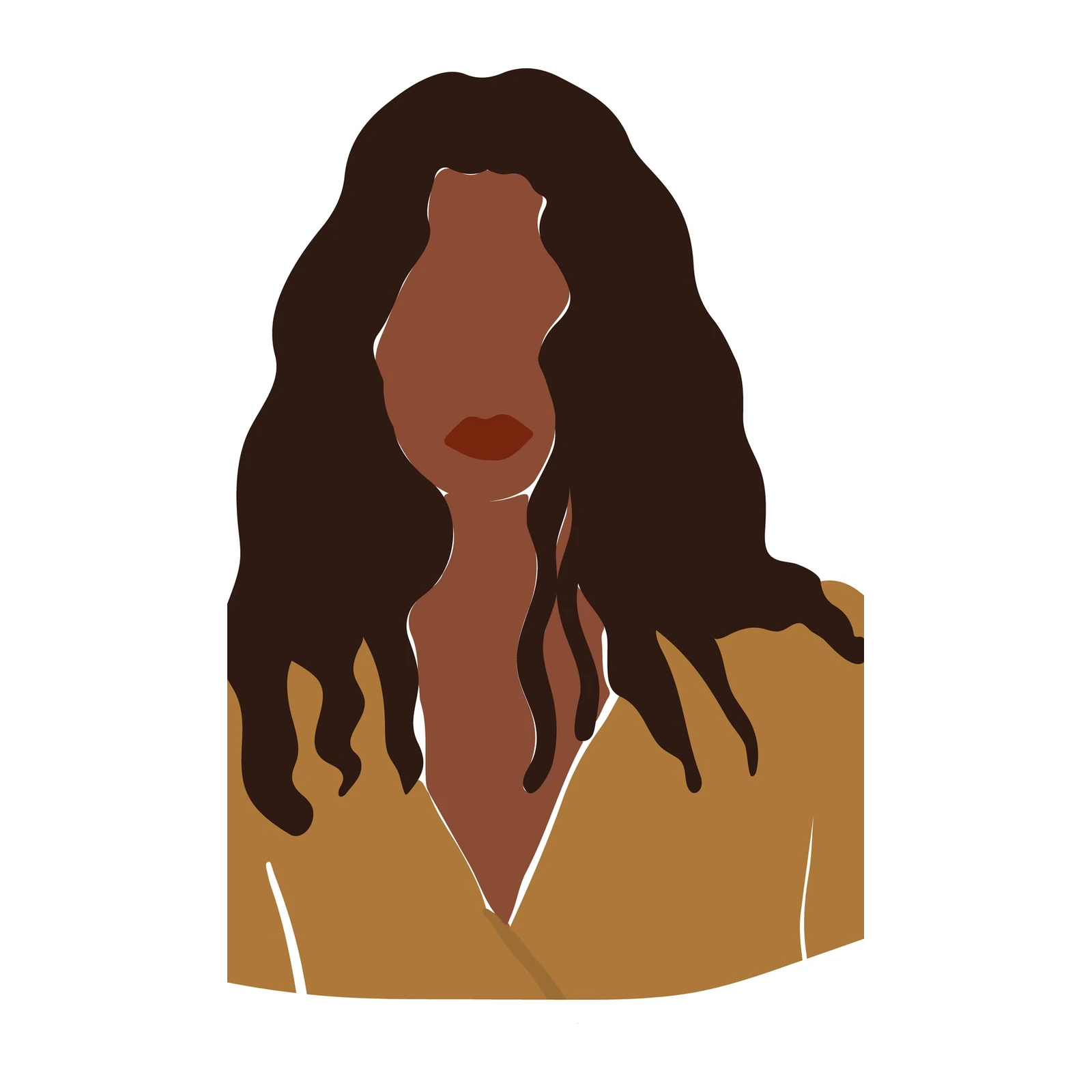 Elegant Woman Portrait Modern Abstract Wall Art