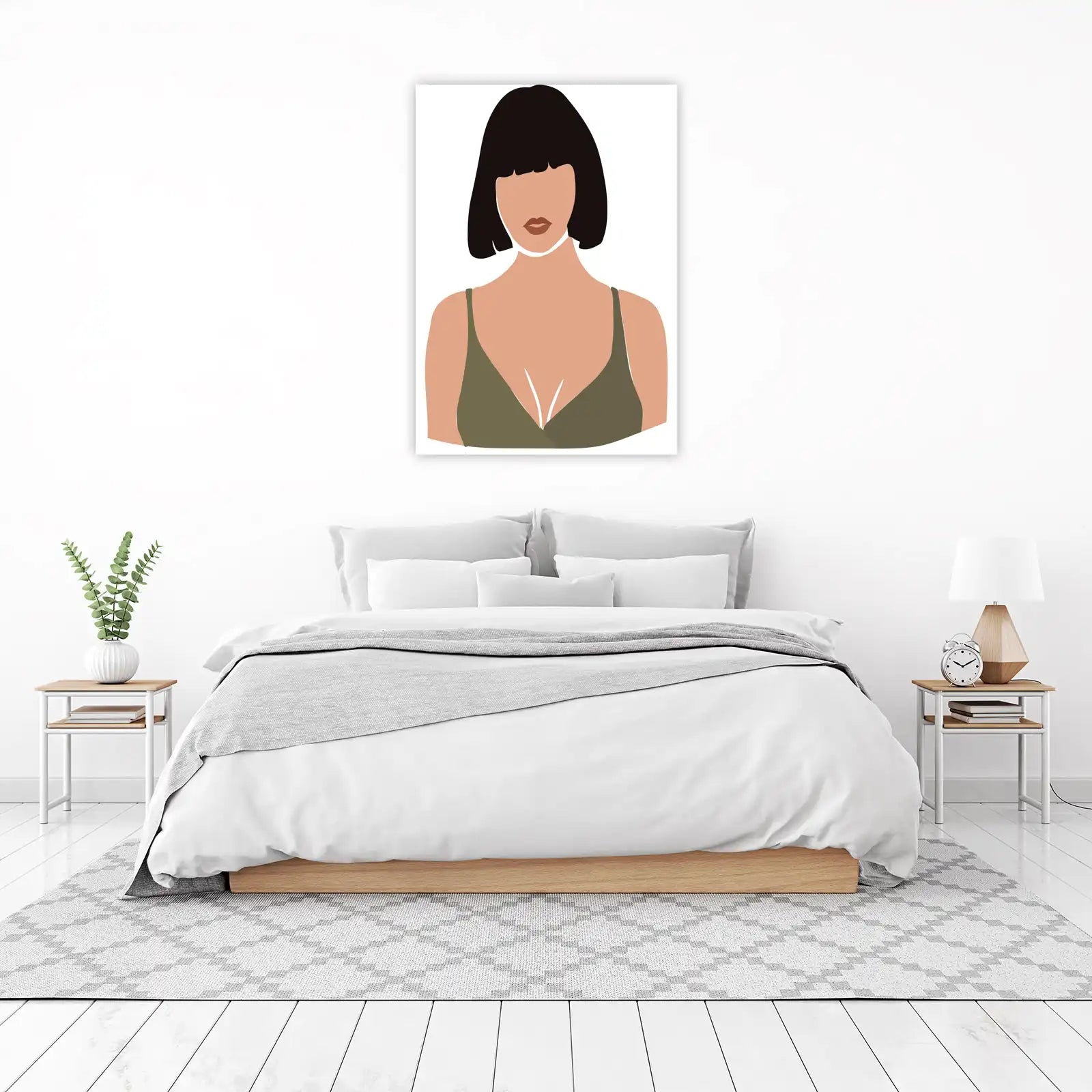 Minimalist Woman Portrait Wall Art