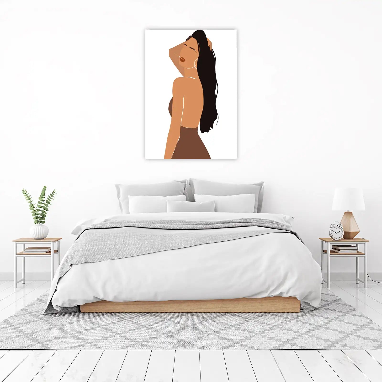 Boho Chic Abstract Woman Wall Art