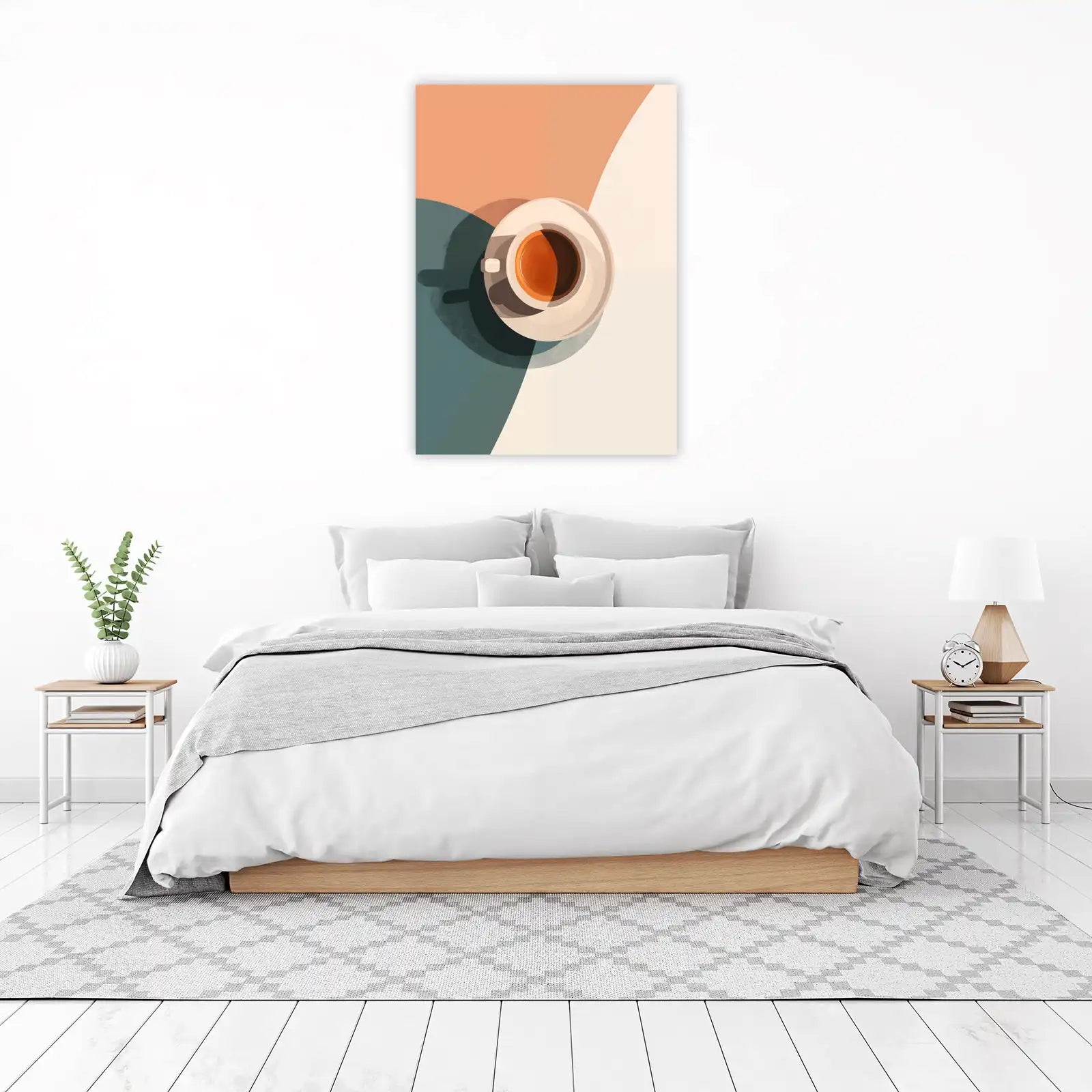Modern Coffee Cup Art Wall Art | Minimalist Decor