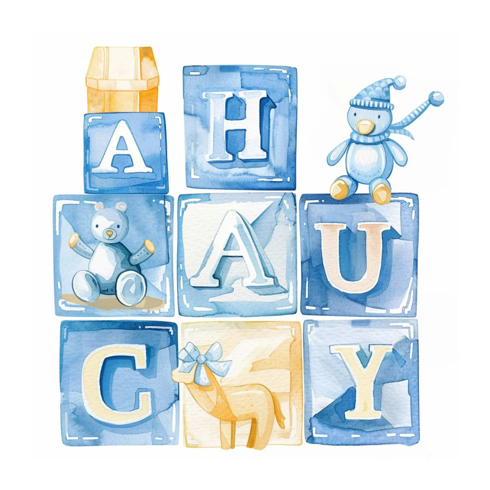 Charming ABC Blocks Nursery Wall Art Wall Art