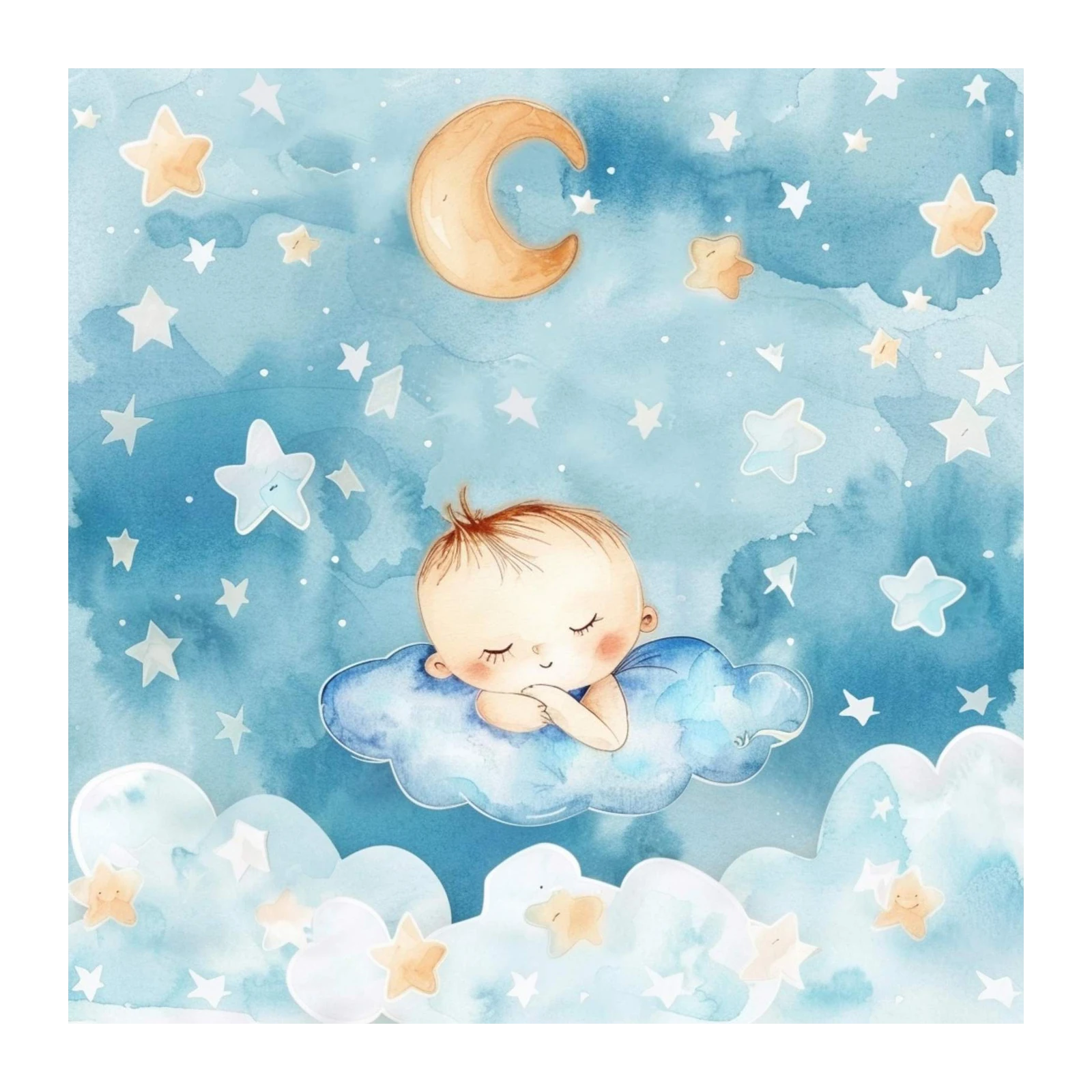 Sweet Dreams Baby & Stars Wall Art