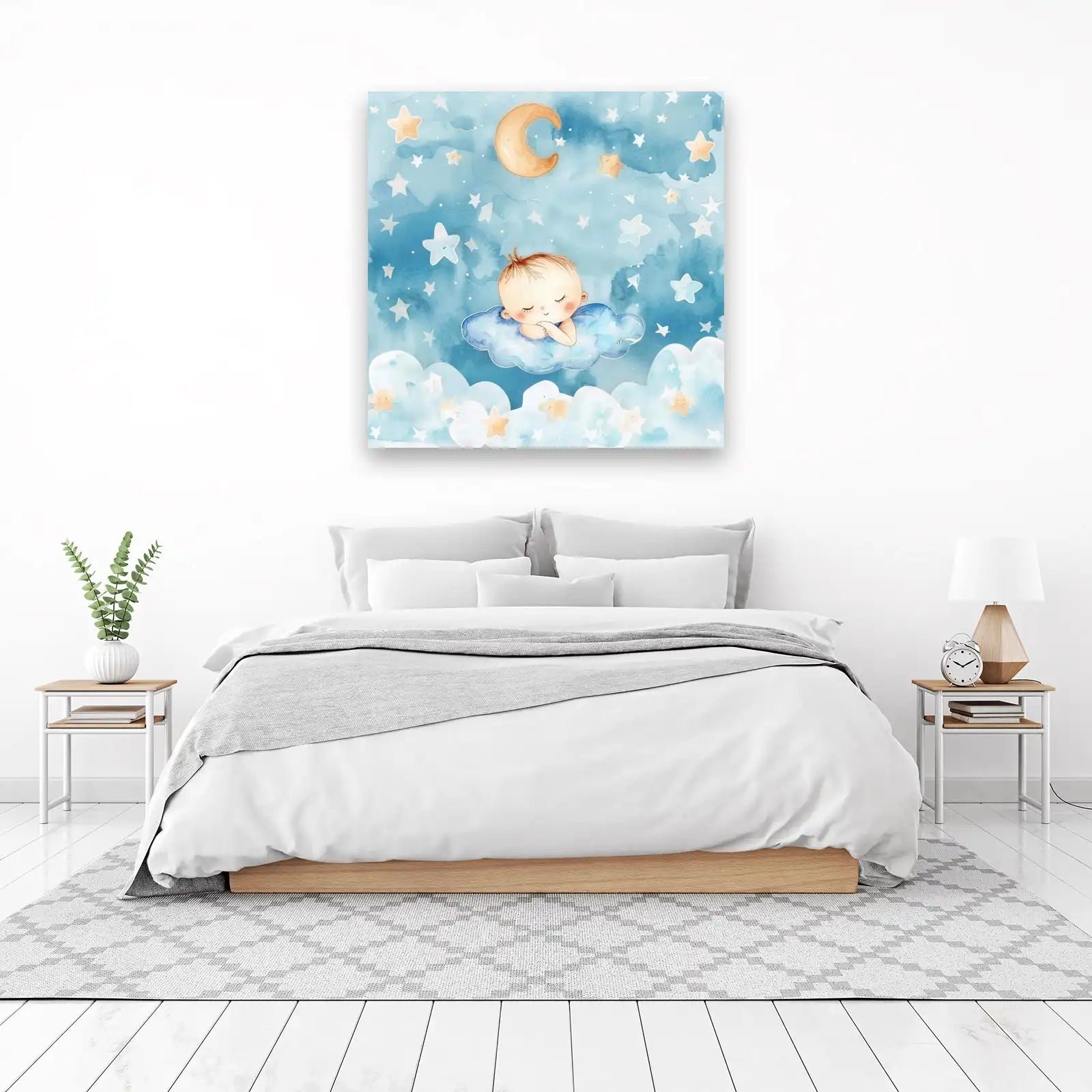 Sweet Dreams Baby & Stars Wall Art