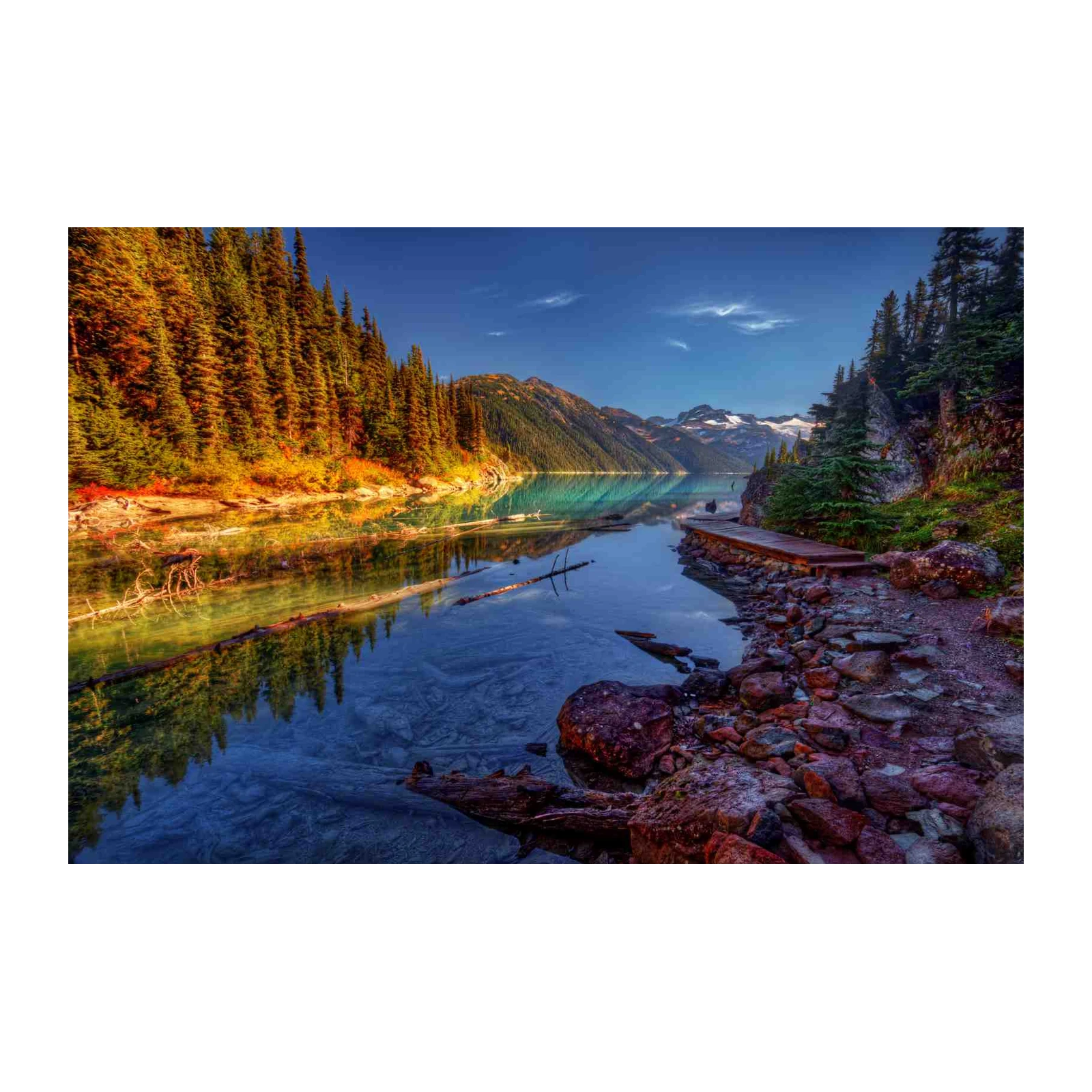 Tranquil Mountain Lake Scenery Wall Art