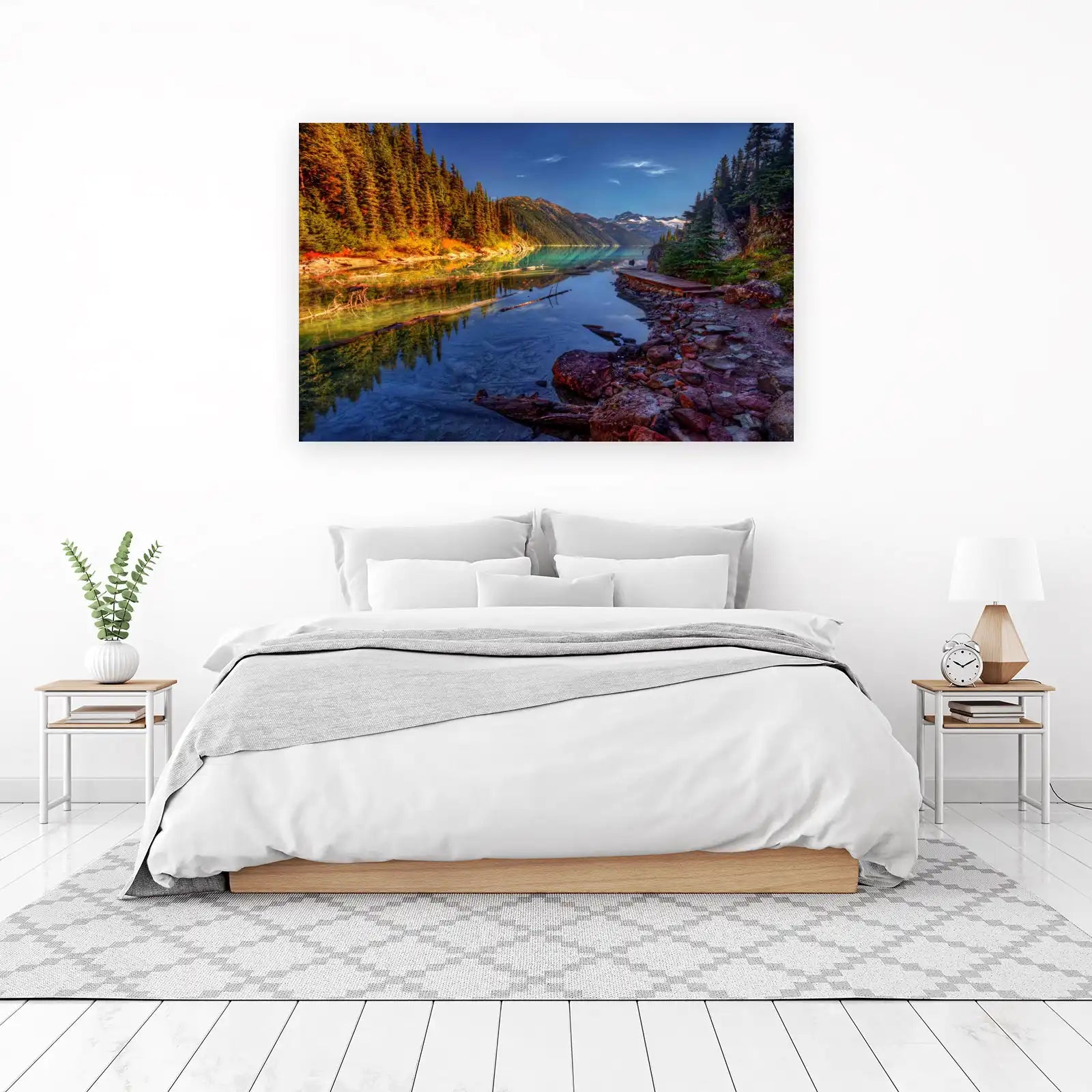Tranquil Mountain Lake Scenery Wall Art