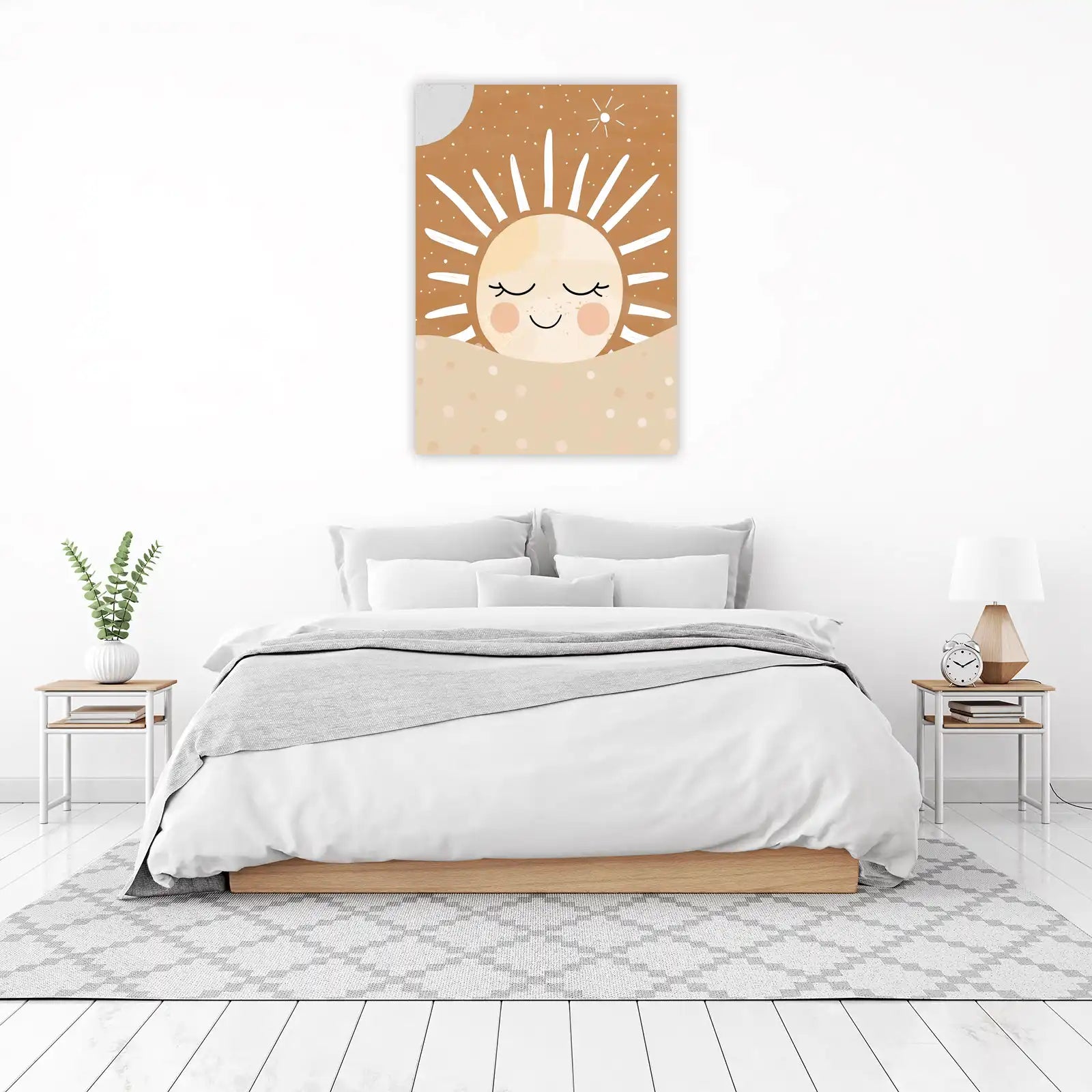 Boho Cute Sun Nursery Wall Art