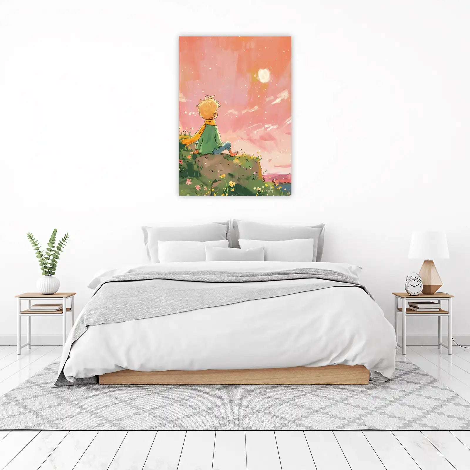 Little Prince Stargazing Wall Art