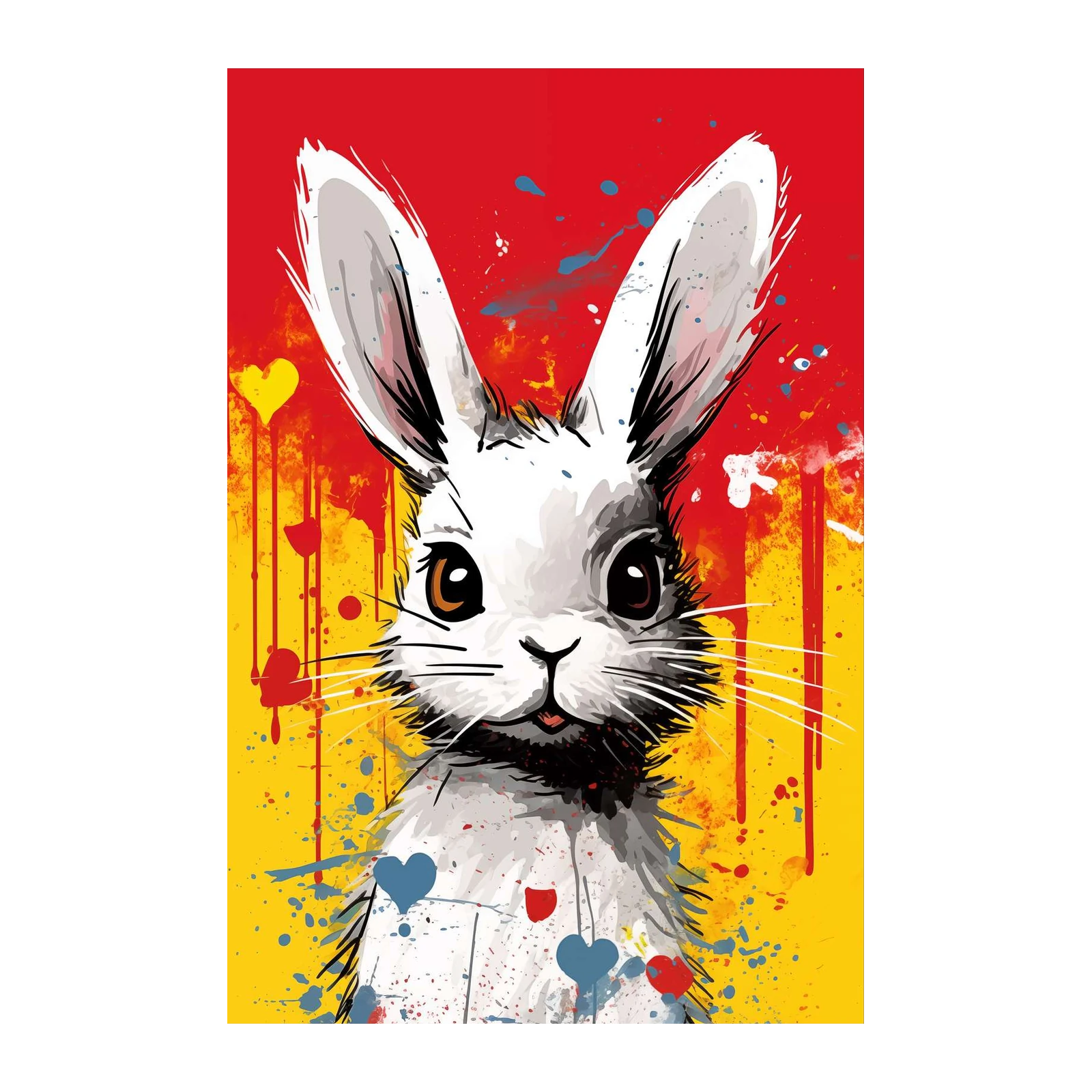 Vibrant Bunny Pop Art Wall Art