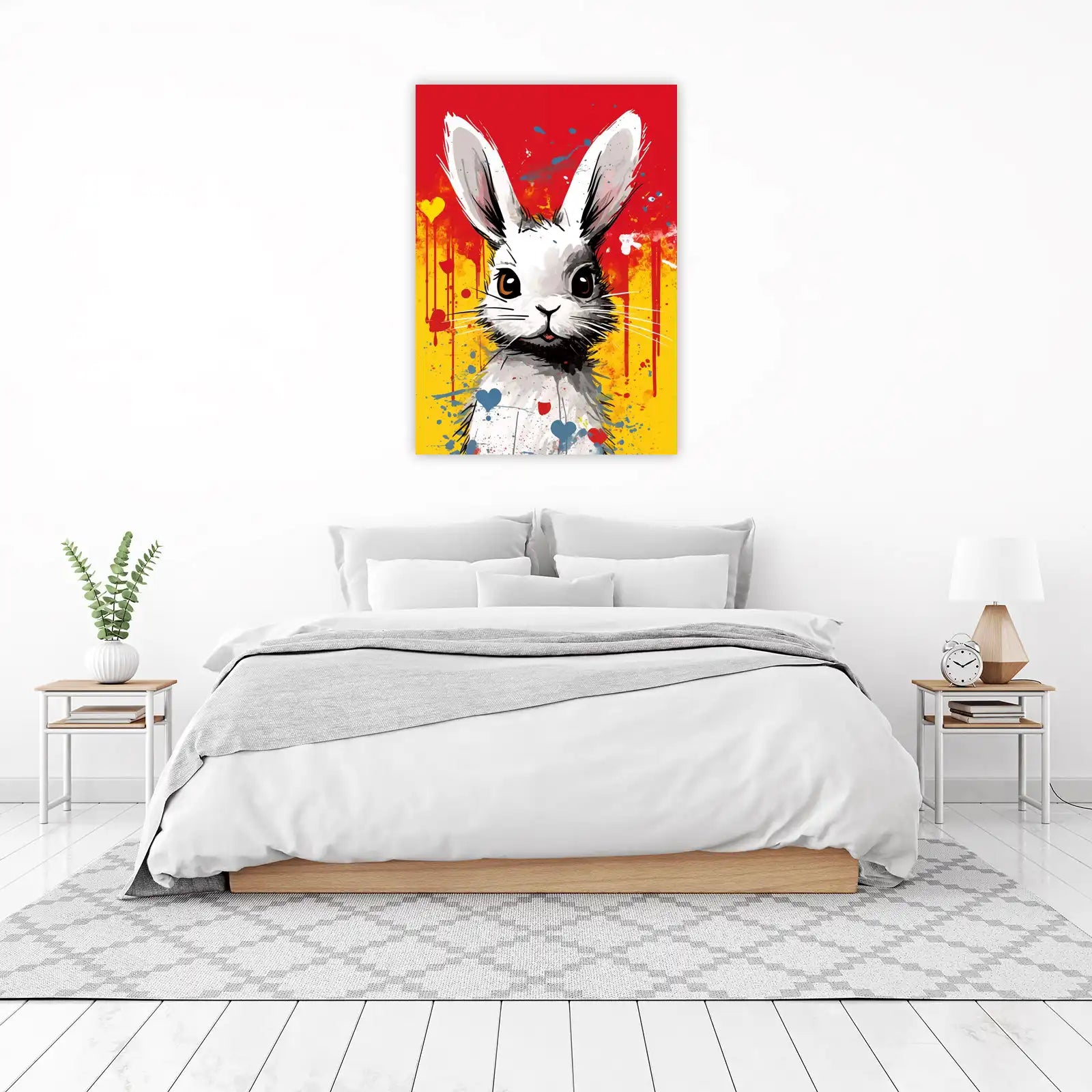 Vibrant Bunny Pop Art Wall Art