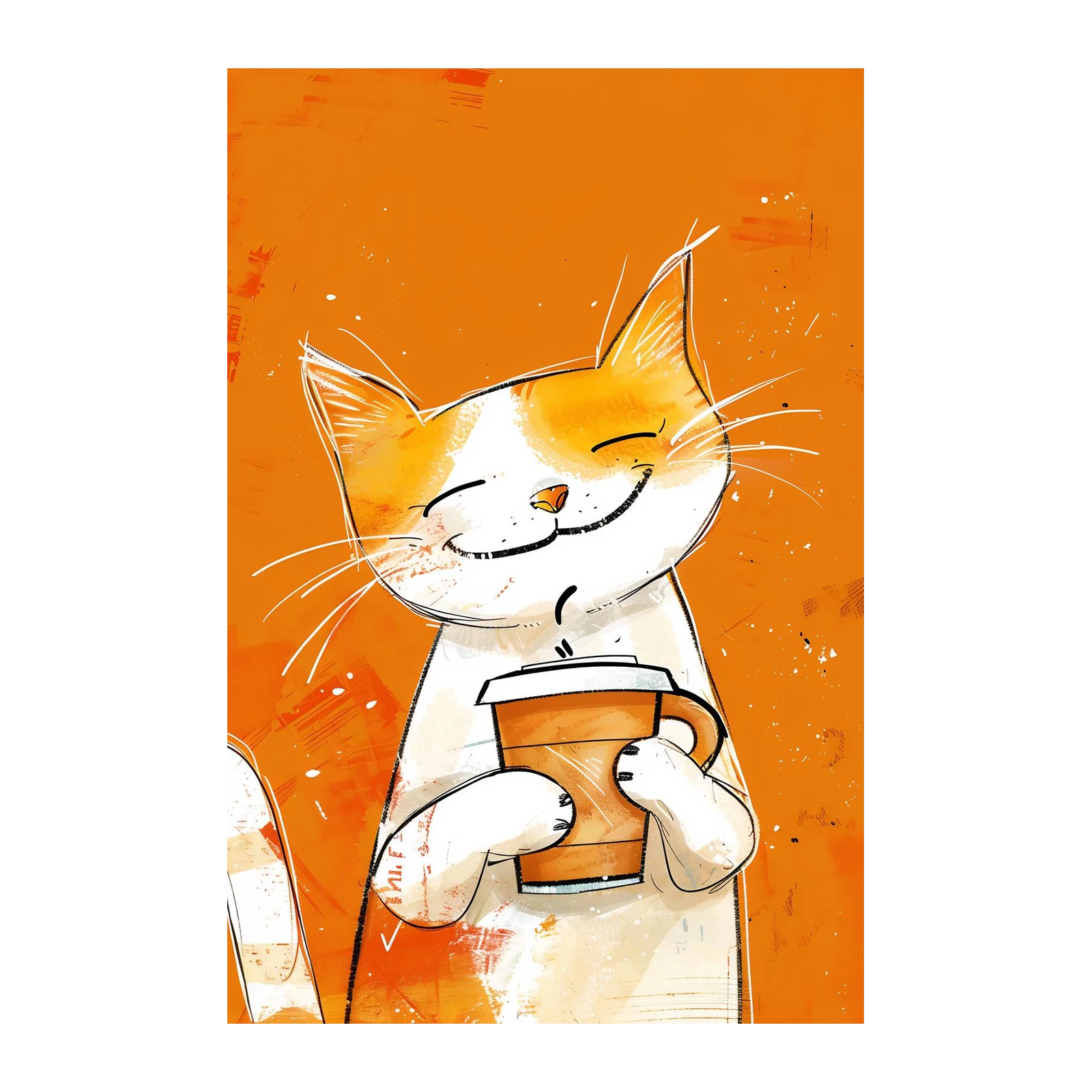 Happy Cat Coffee Break Wall Art