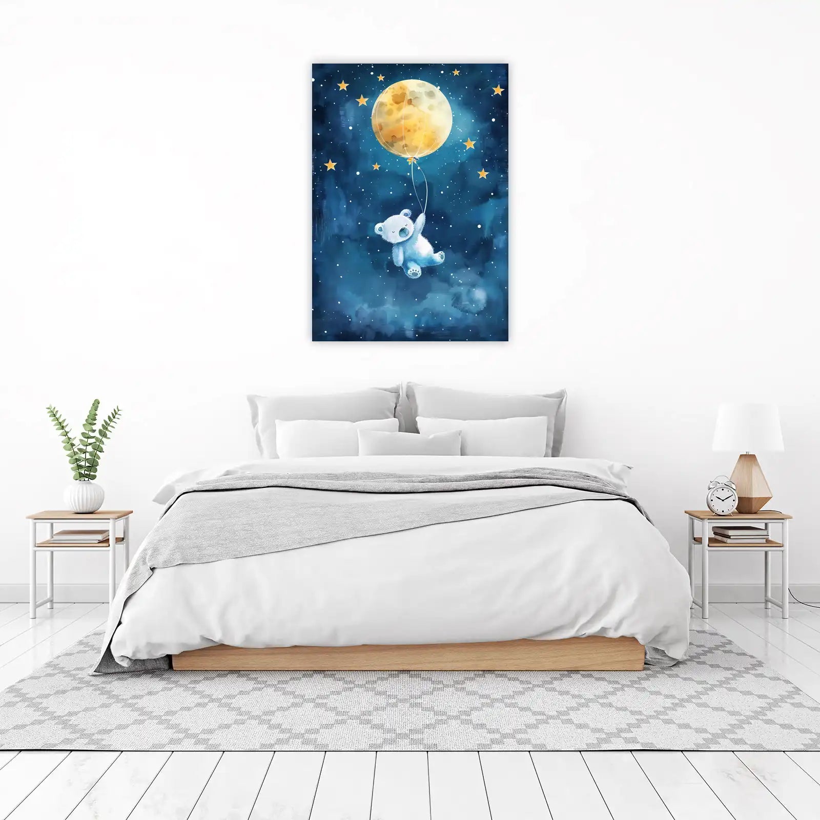 Dreamy Bear Moon Ride Wall Art