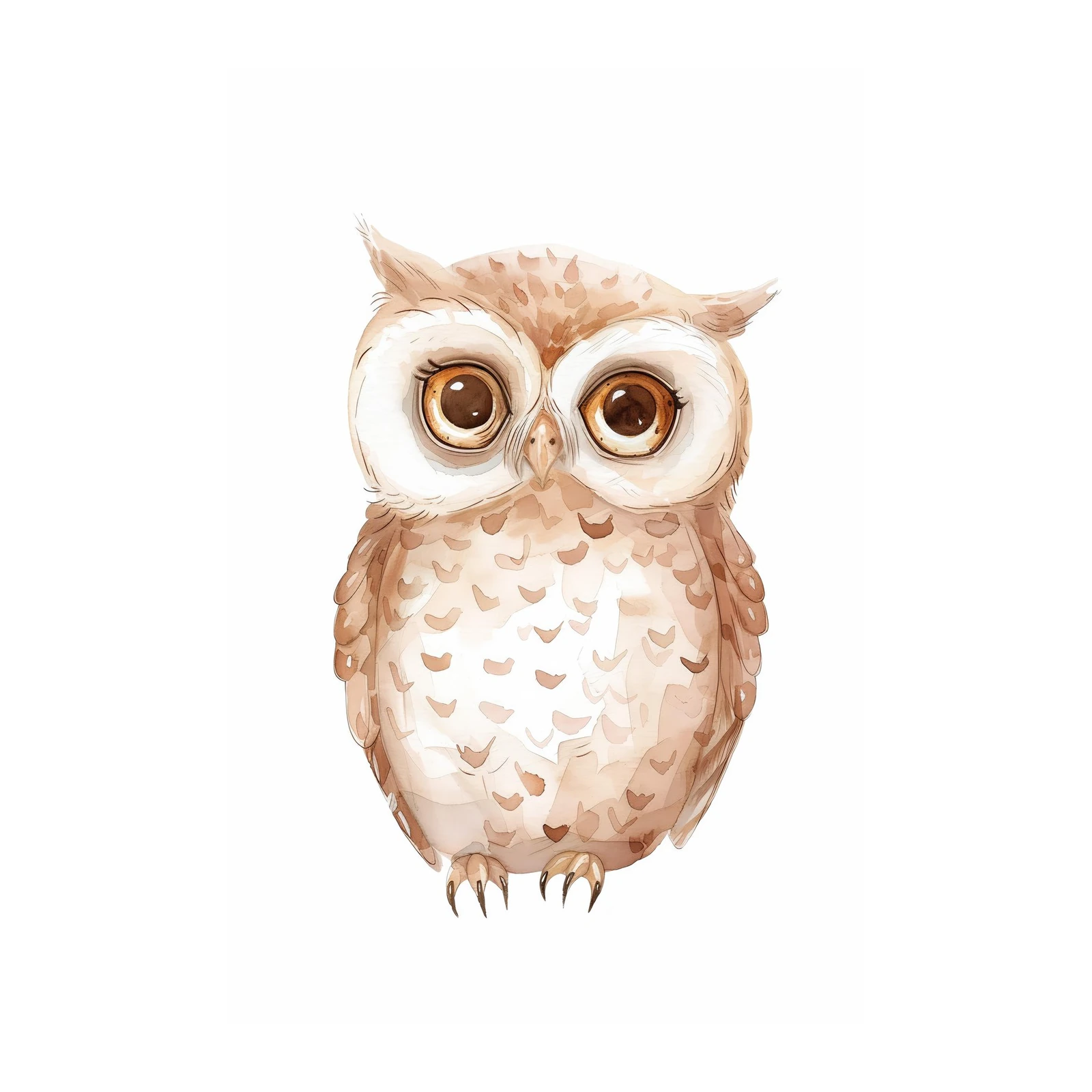 Adorable Watercolor Owl Wall Art for Nursery