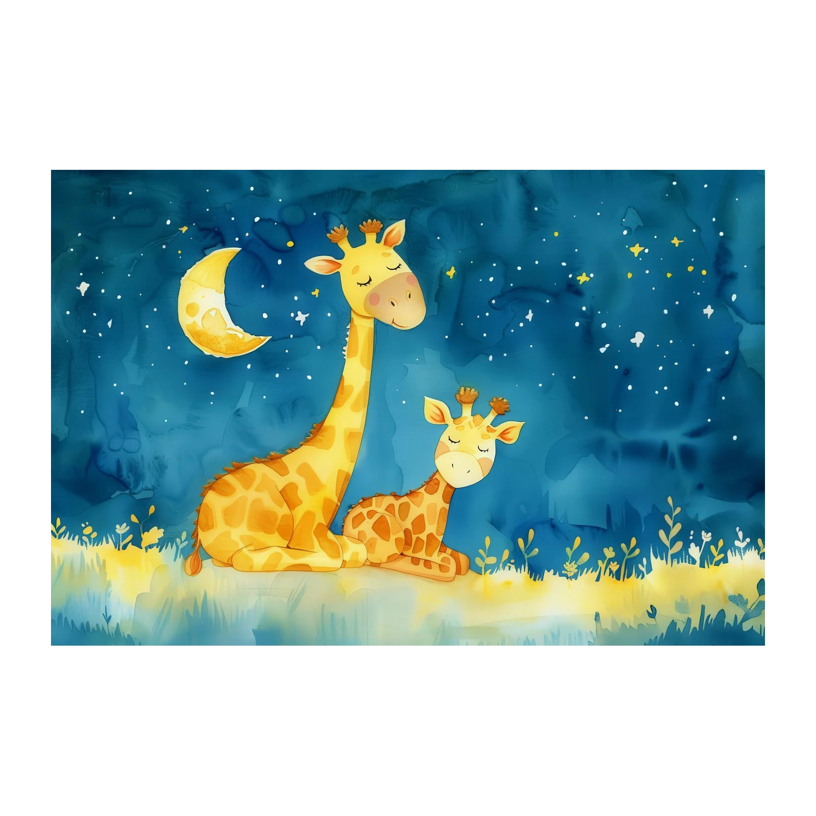 Sweet Dreams Giraffe Family Wall Art