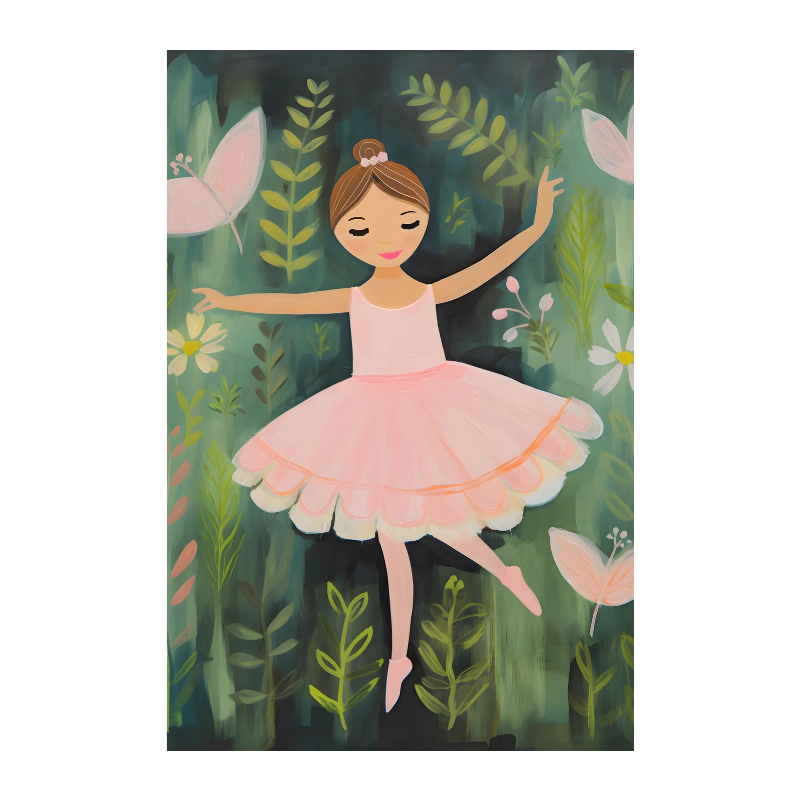 Enchanting Ballerina Garden Wall Art