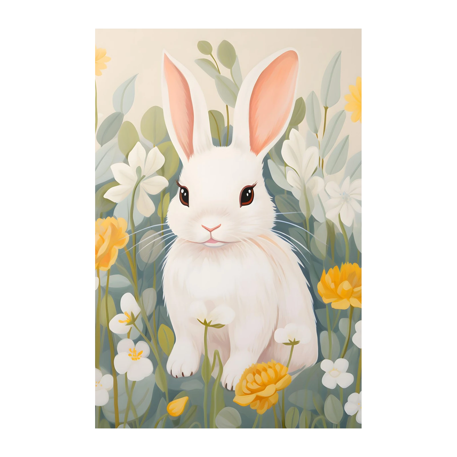Adorable Bunny in Bloom Wall Art