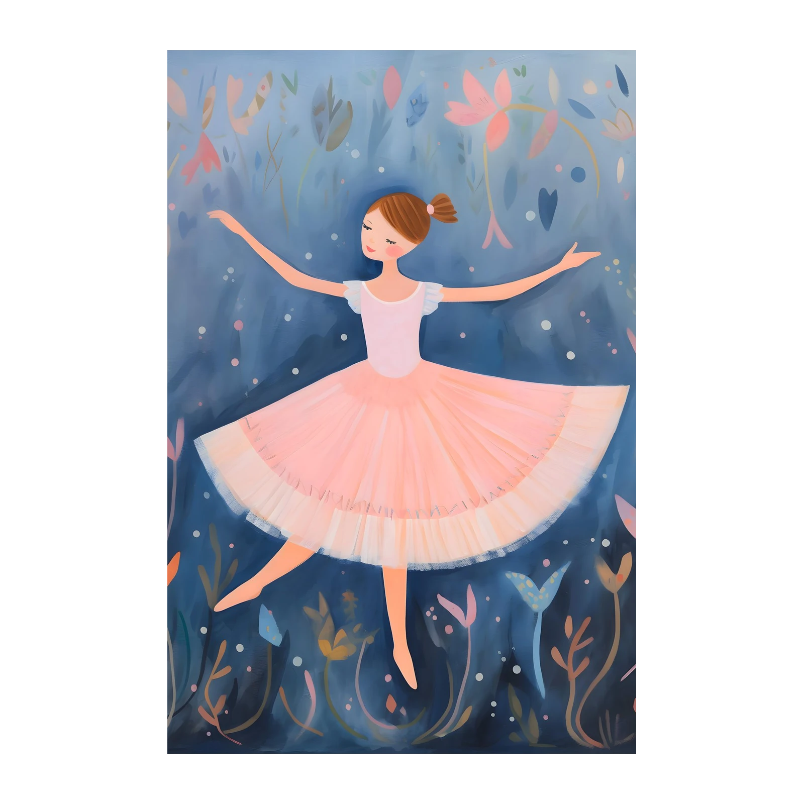 Enchanting Ballerina Garden Wall Art