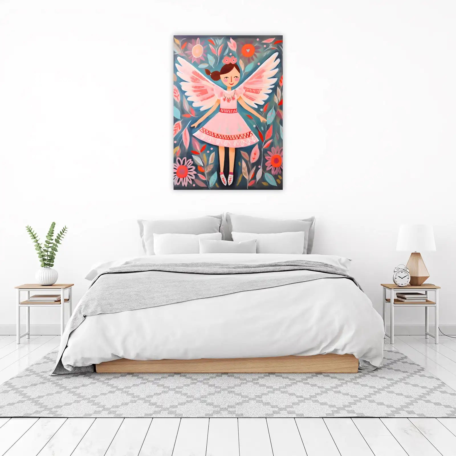 Whimsical Angel Bloom Art Wall Art
