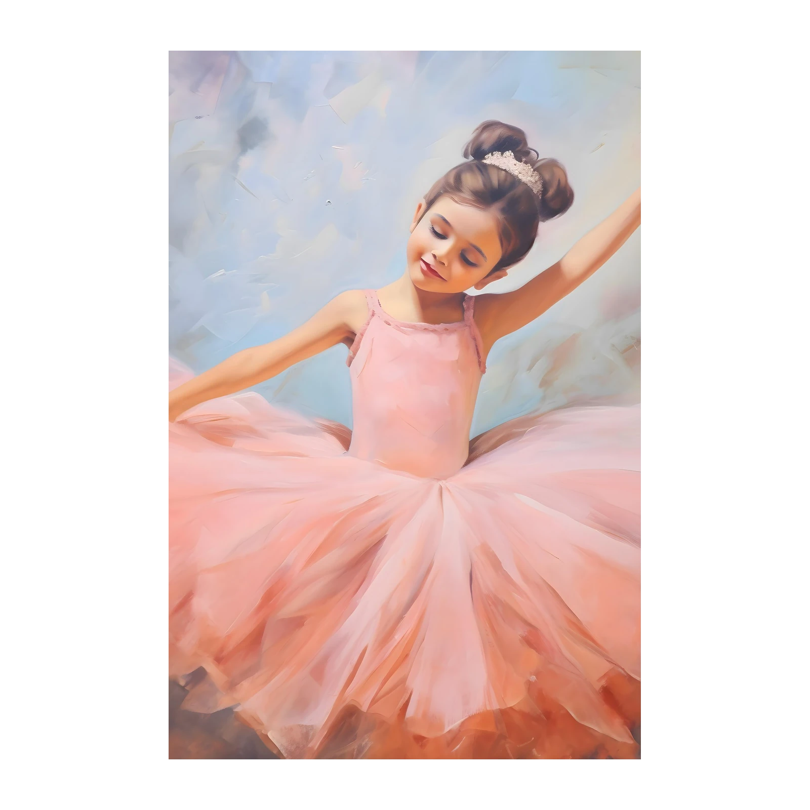 Enchanting Ballerina Girl Pink Tutu Wall Art