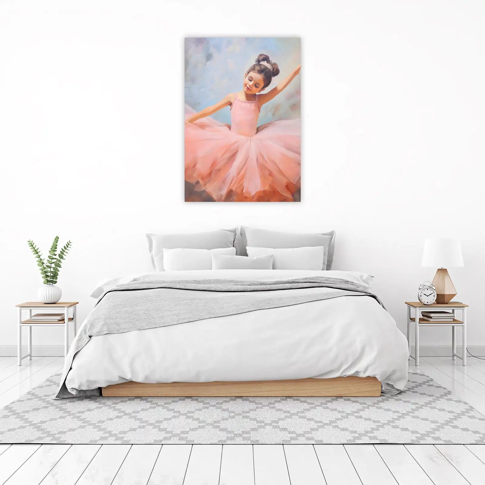 Enchanting Ballerina Girl Pink Tutu Wall Art