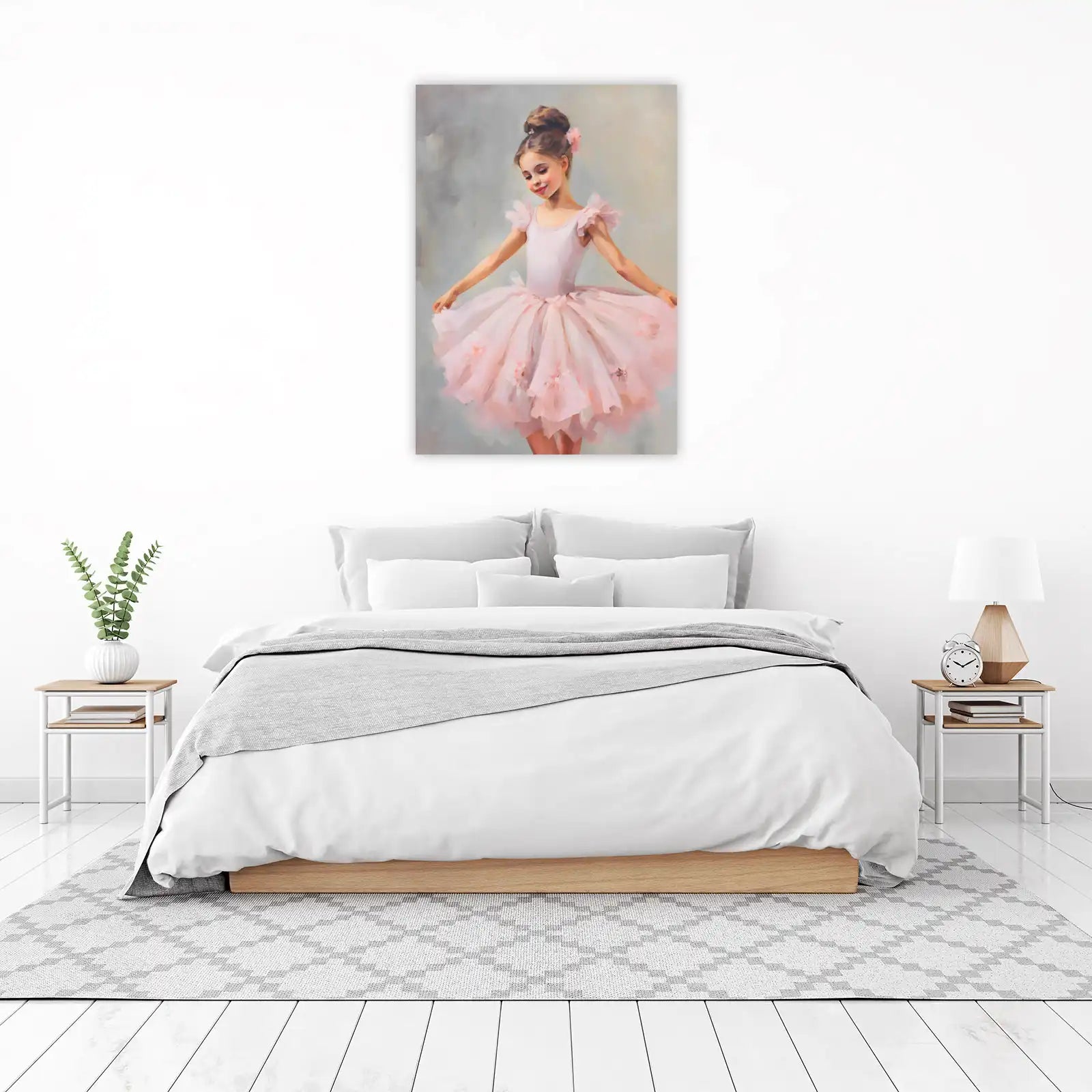 Ballerina Dreams: Pink Tutu Girl Wall Art