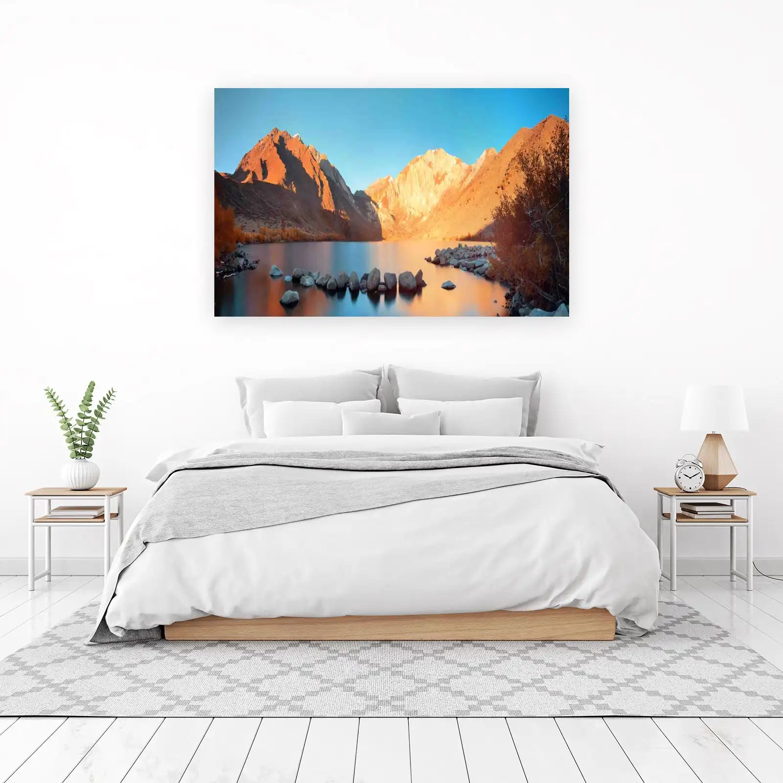 Sunrise Mountain Lake Serenity Wall Art