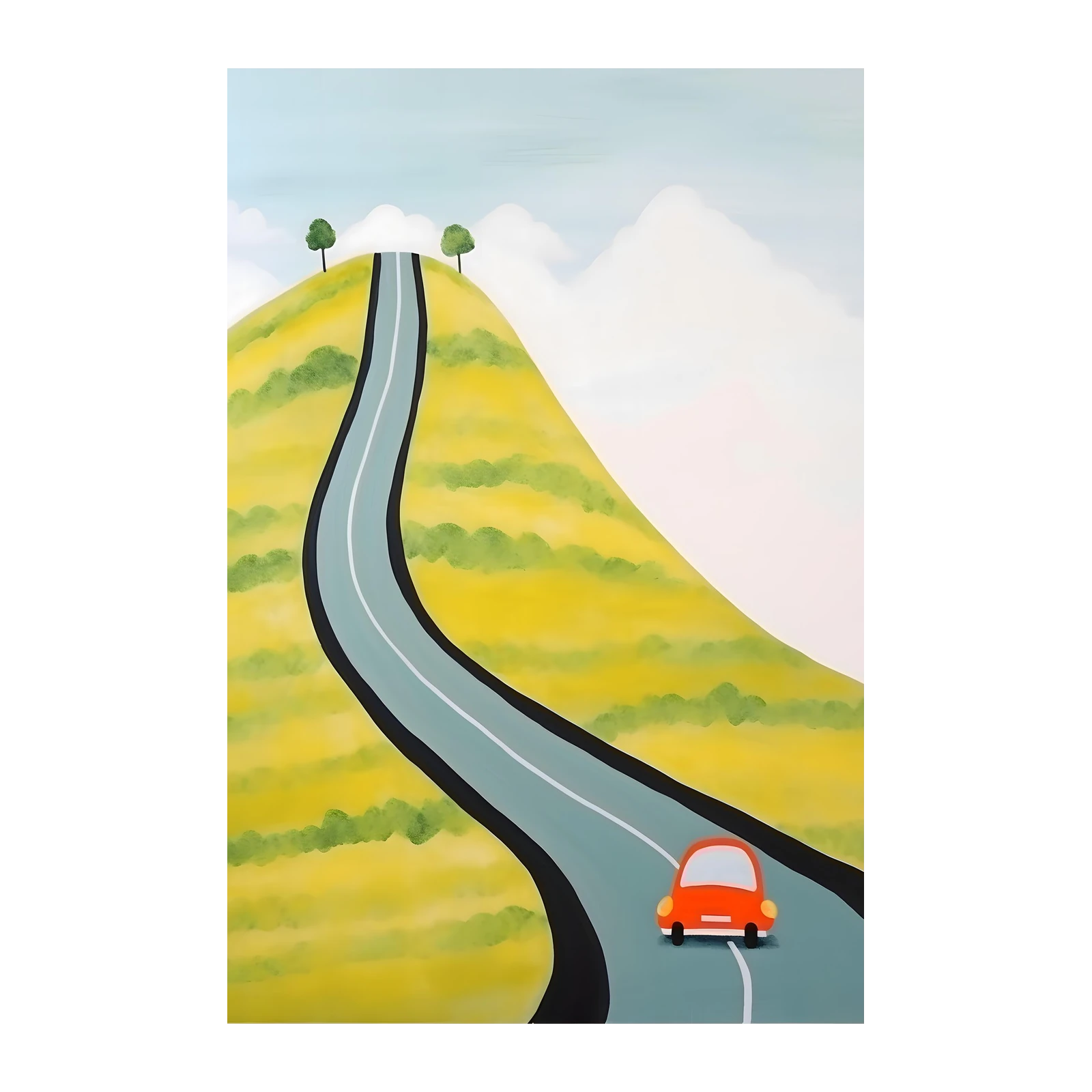 Whimsical Road Trip Adventure Wall Art