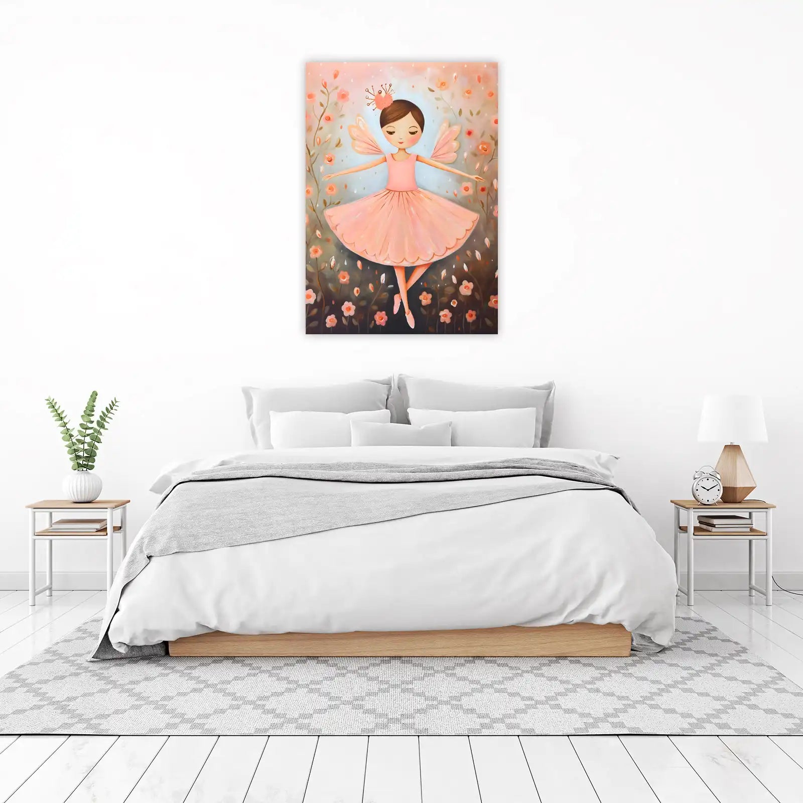 Enchanting Ballerina with Wings Wall Art