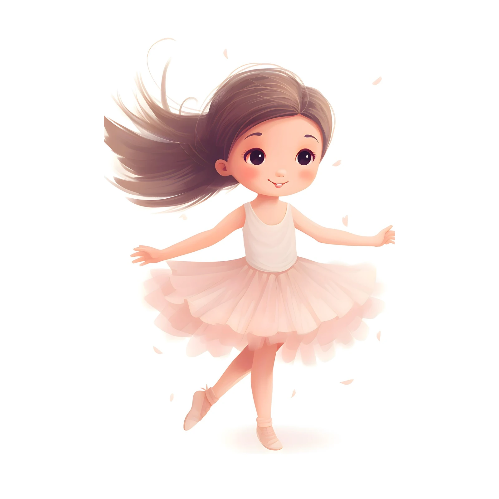 Charming Ballerina Girl Cute Wall Art
