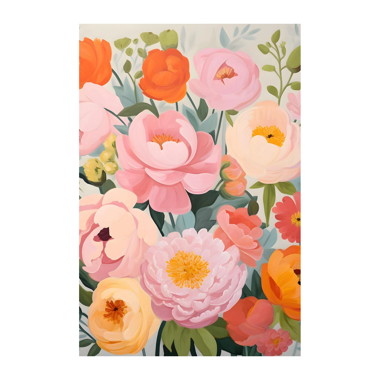Vibrant Floral Bouquet Wall Art