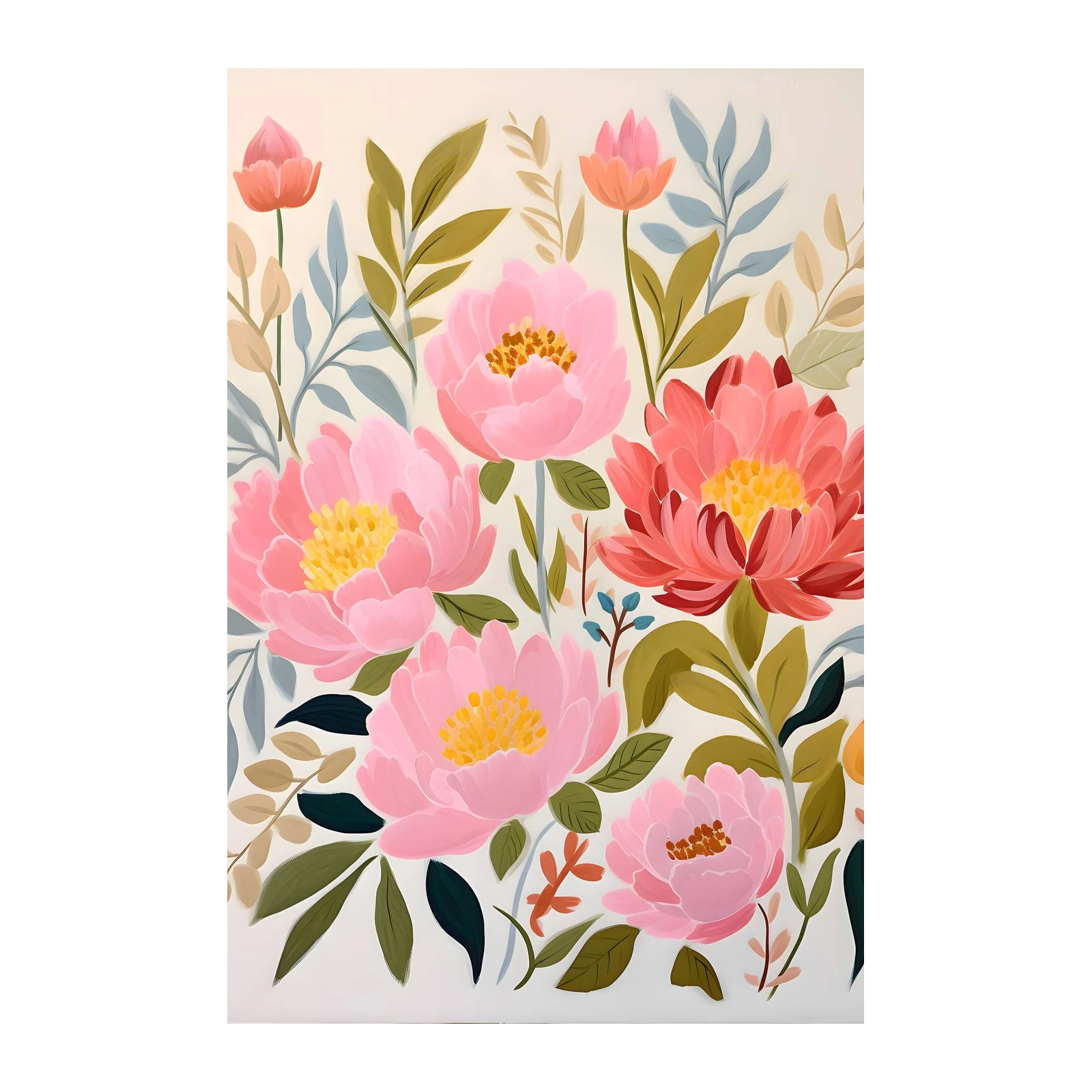 Charming Peony Garden Wall Art