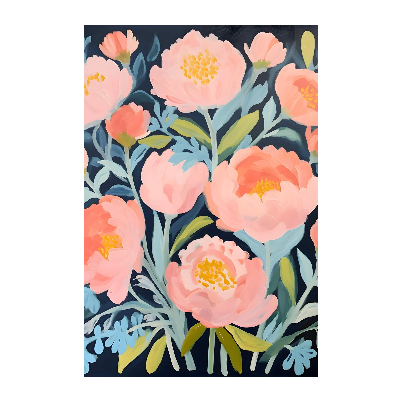 Blush Peony Garden Floral Wall Art