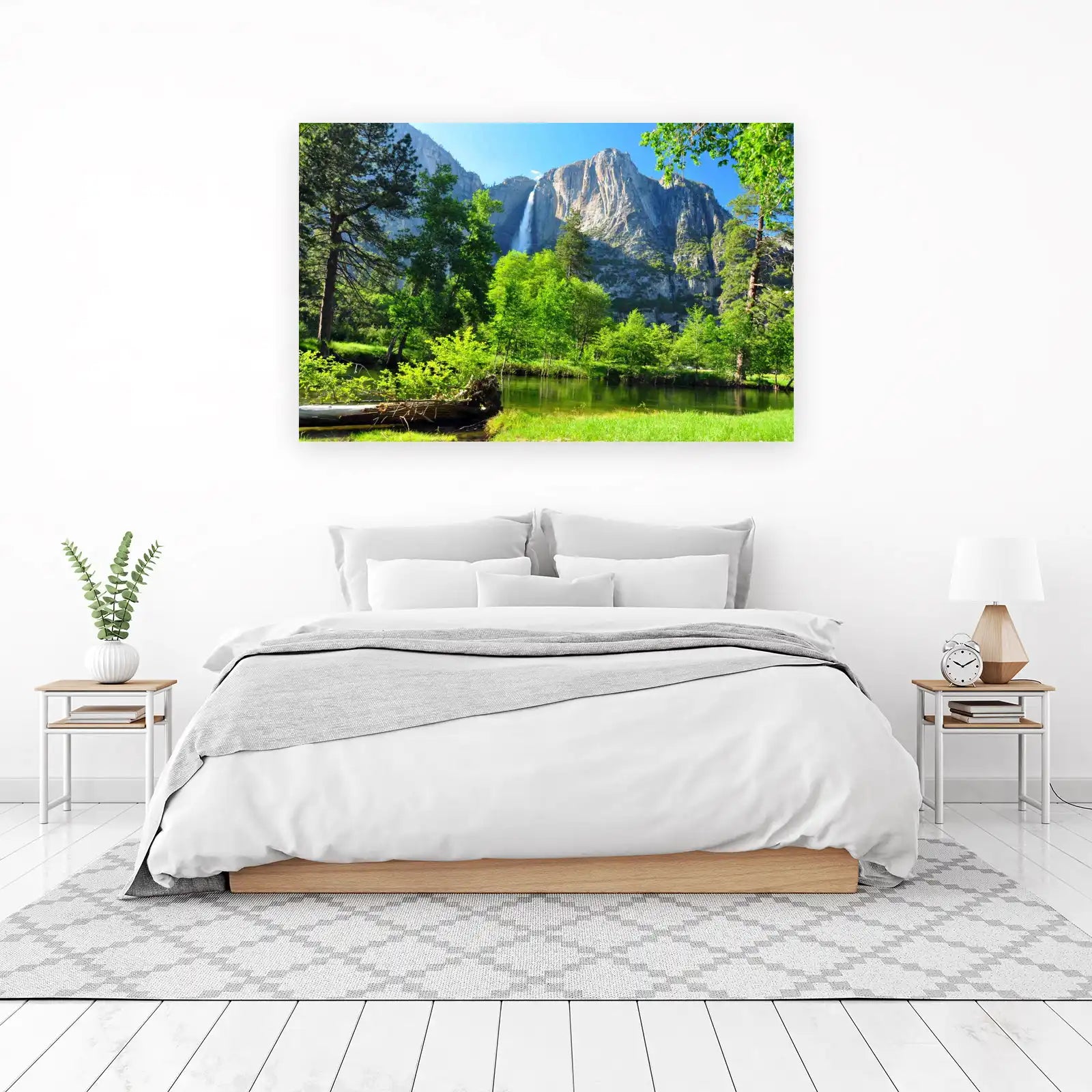 Majestic Waterfall Yosemite Valley Wall Art
