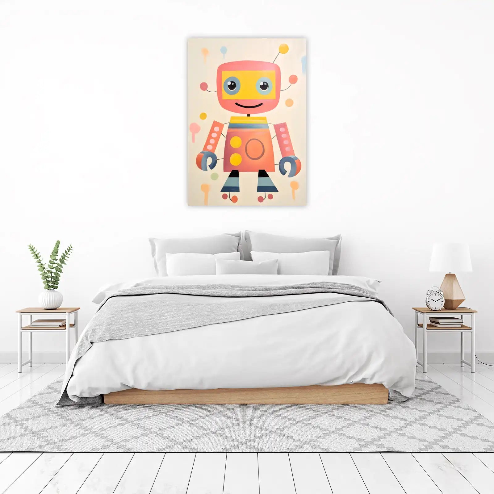 Cute Robot Art Kids Wall Art
