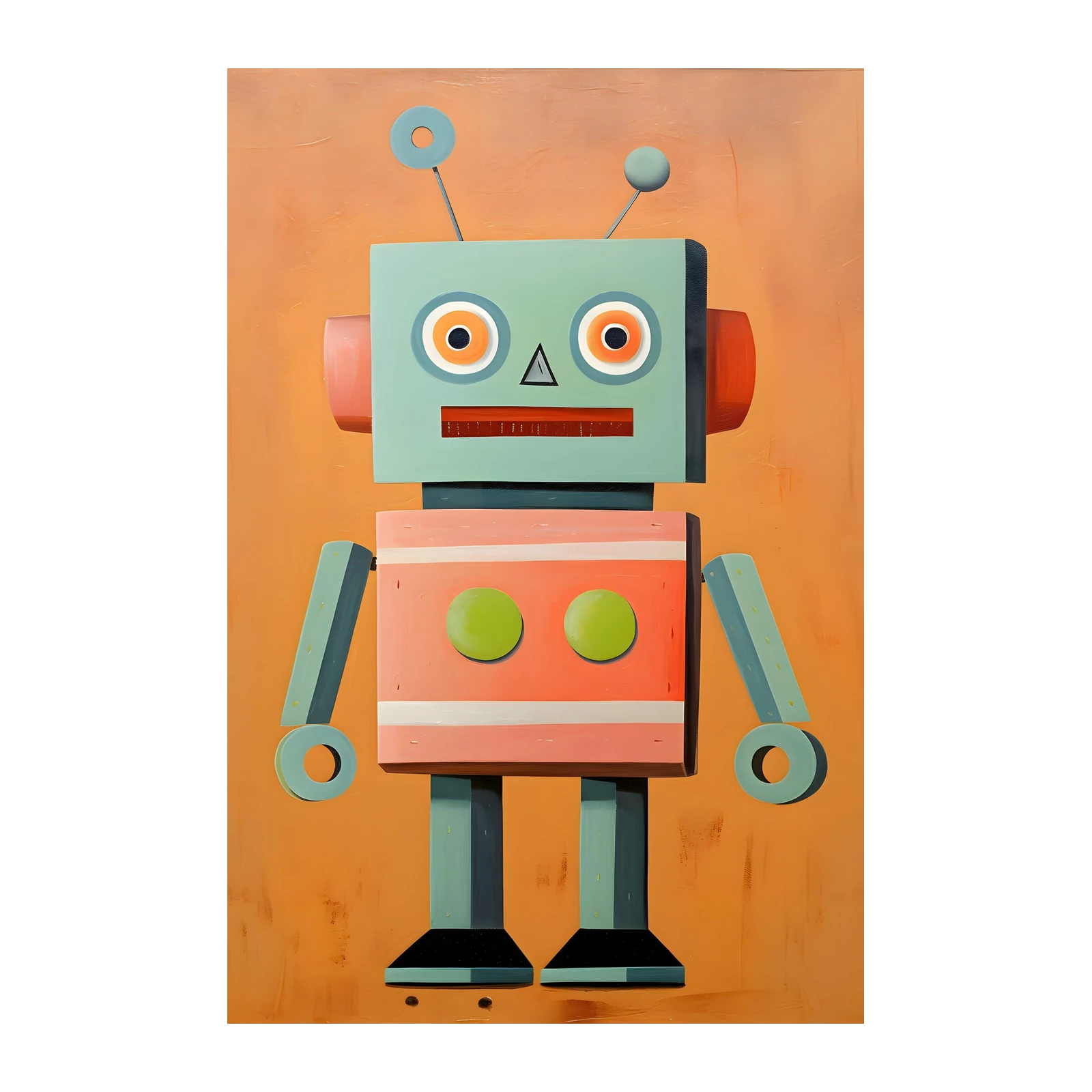 Retro Robot Pop Art Wall Art