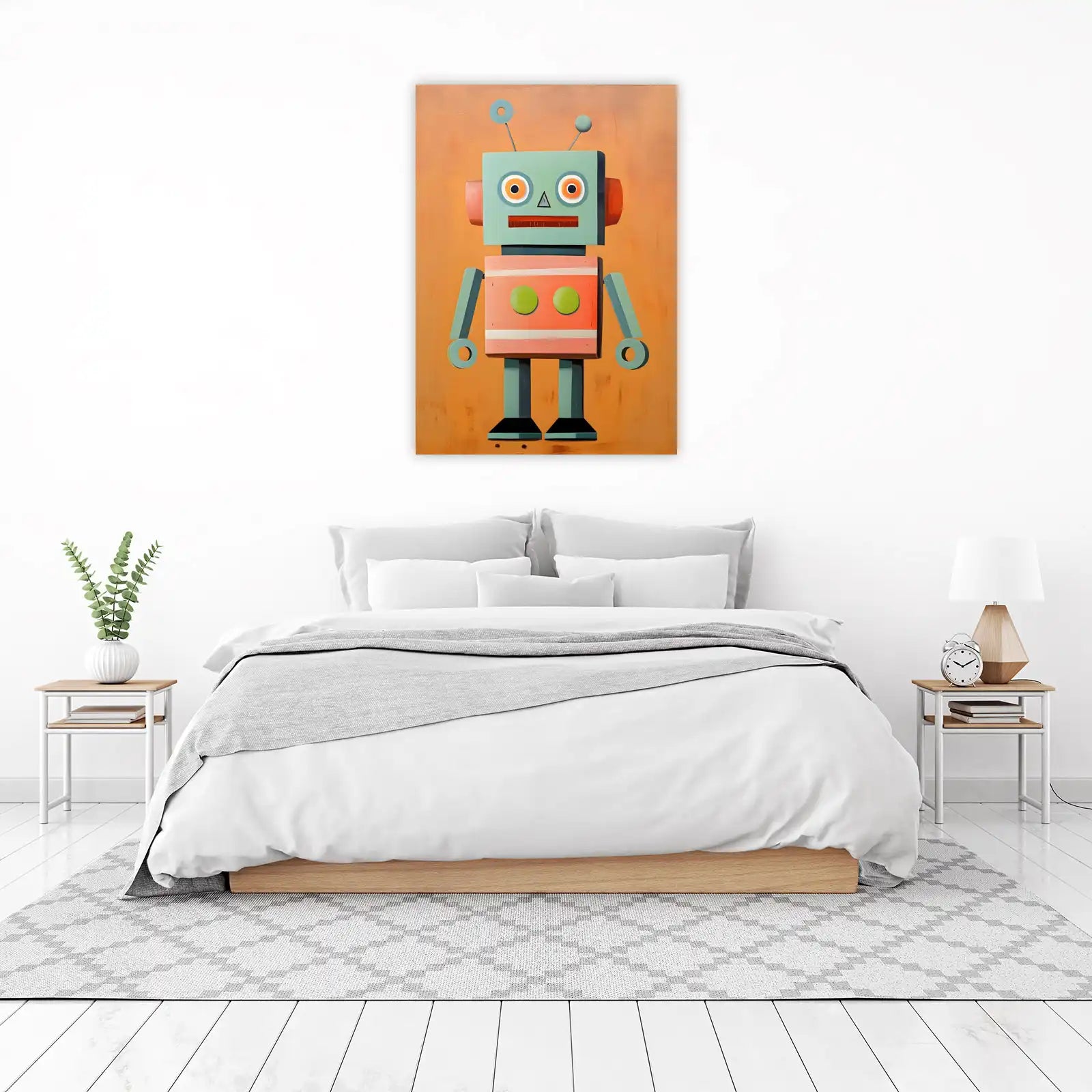 Retro Robot Pop Art Wall Art