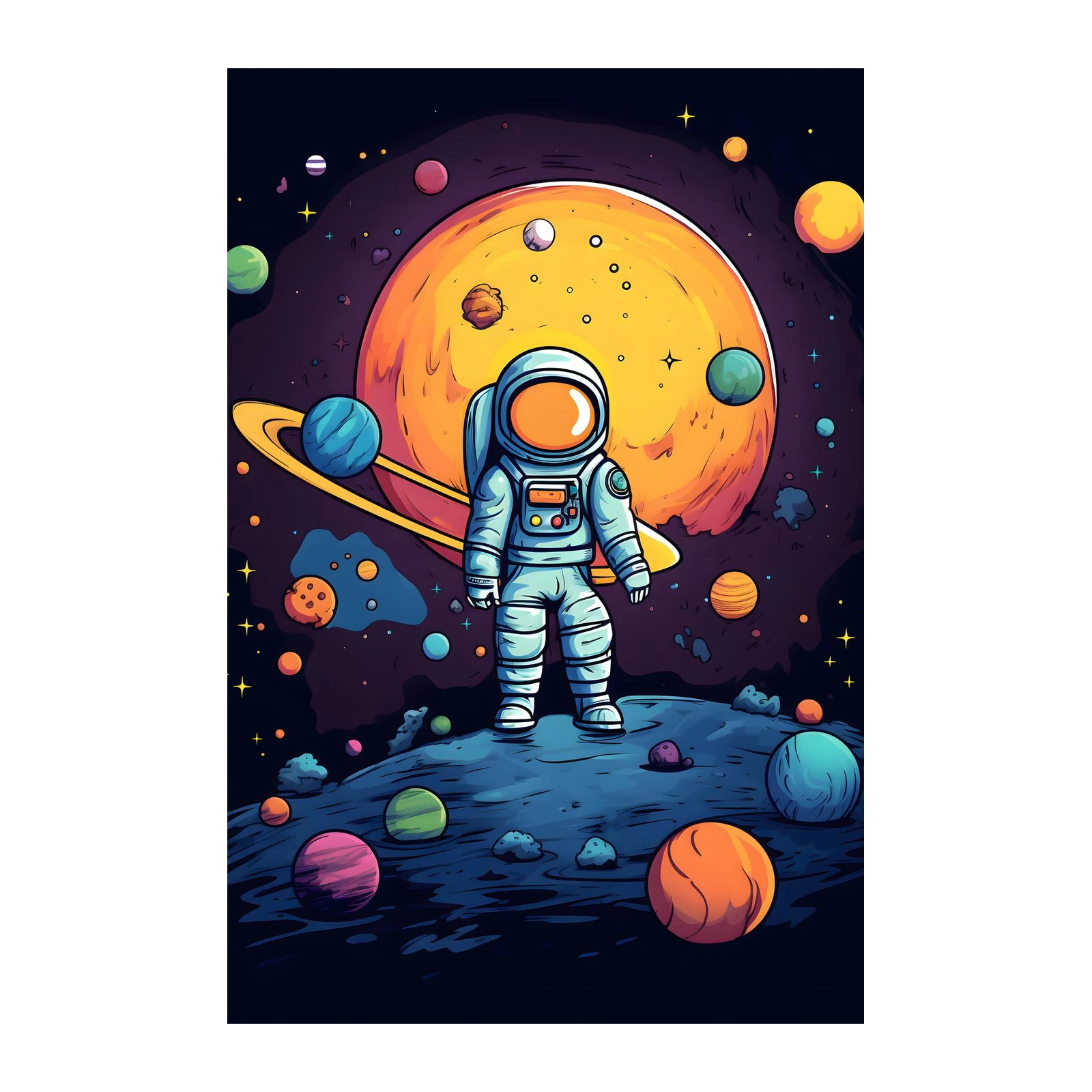Astronaut Adventure Space Wall Art